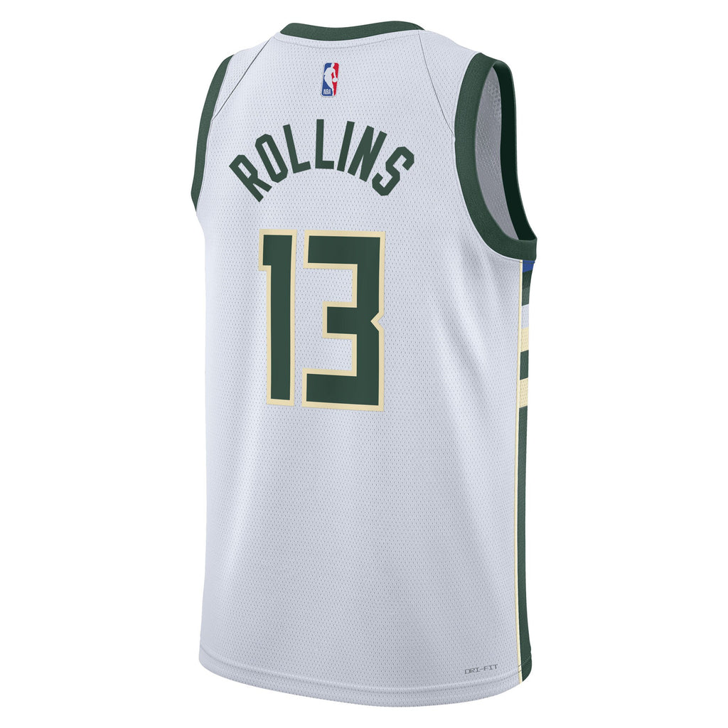 Ryan Rollins Milwaukee Bucks Association Edition Swingman Jersey - White - Unisex
