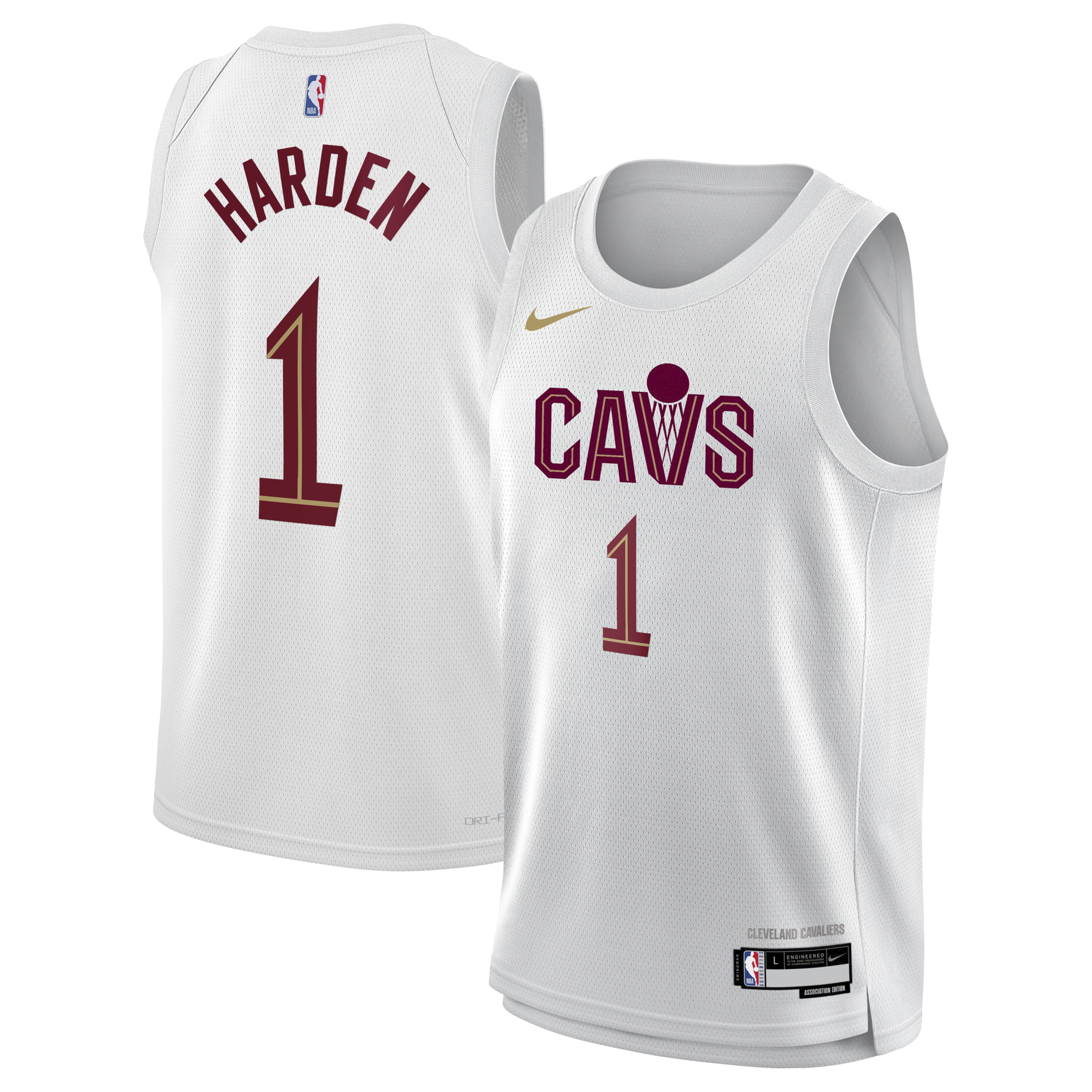 James Harden Cleveland Cavaliers Association Edition Swingman Jersey - White - Youth