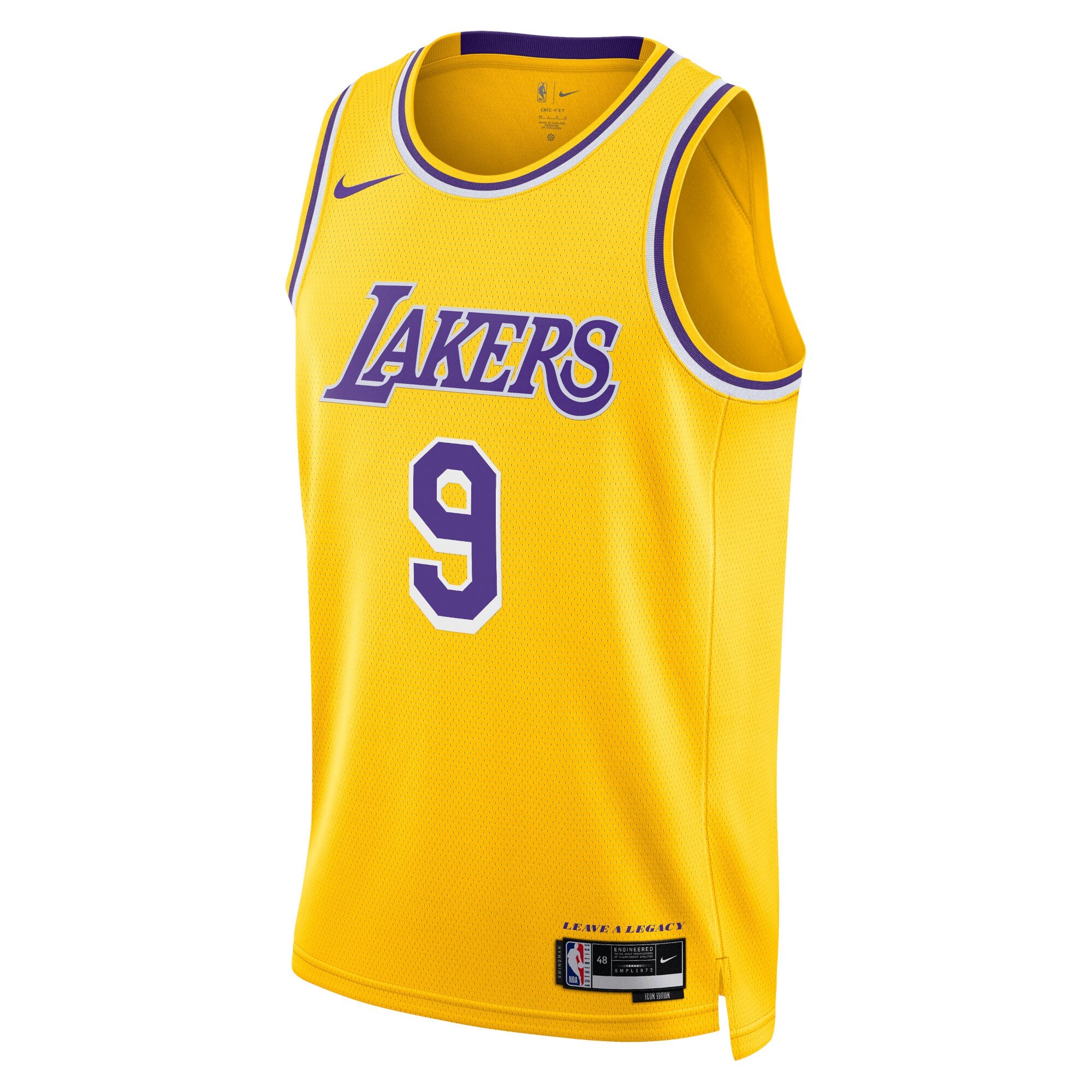 Bronny James Los Angeles Lakers Swingman Icon Jersey - Gold - Unisex