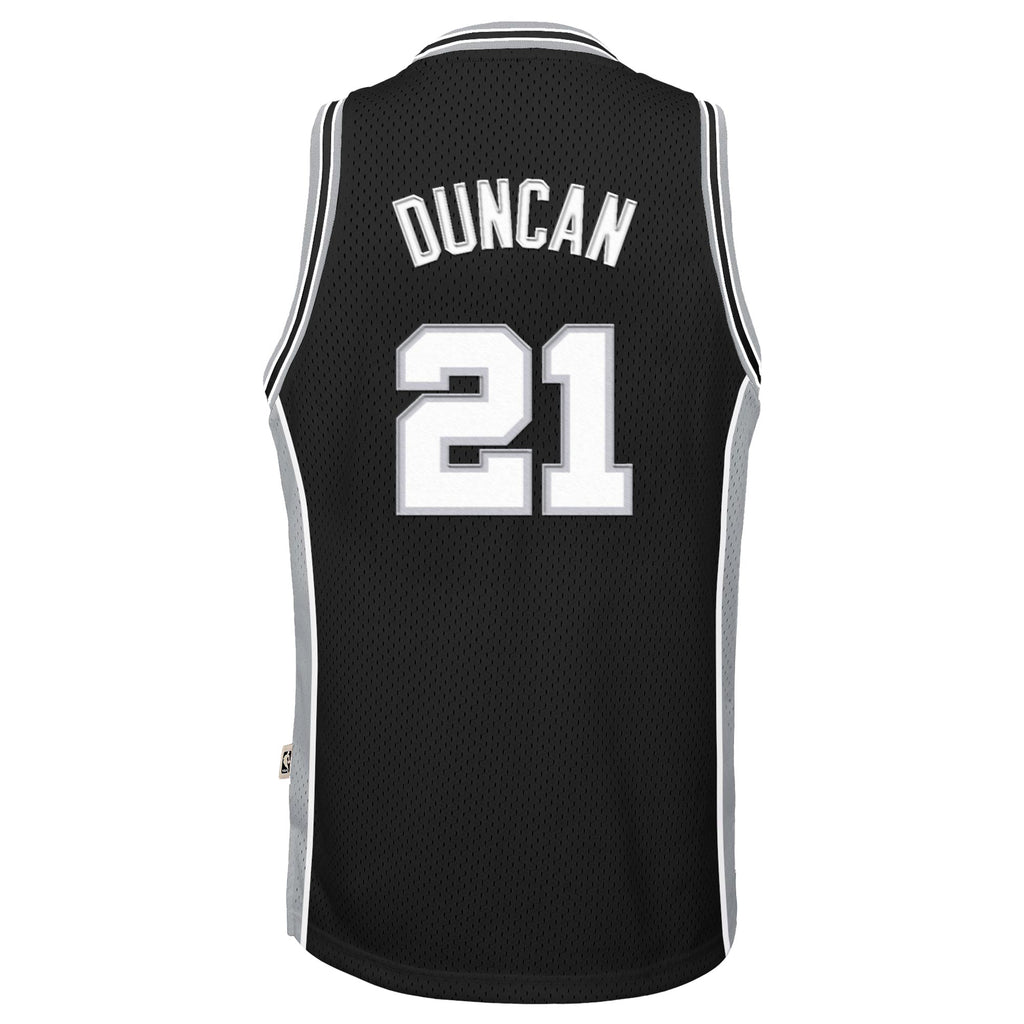 Tim Duncan San Antonio Spurs 1998-99 Hardwood Classics Swingman Road Jersey - Black - Youth