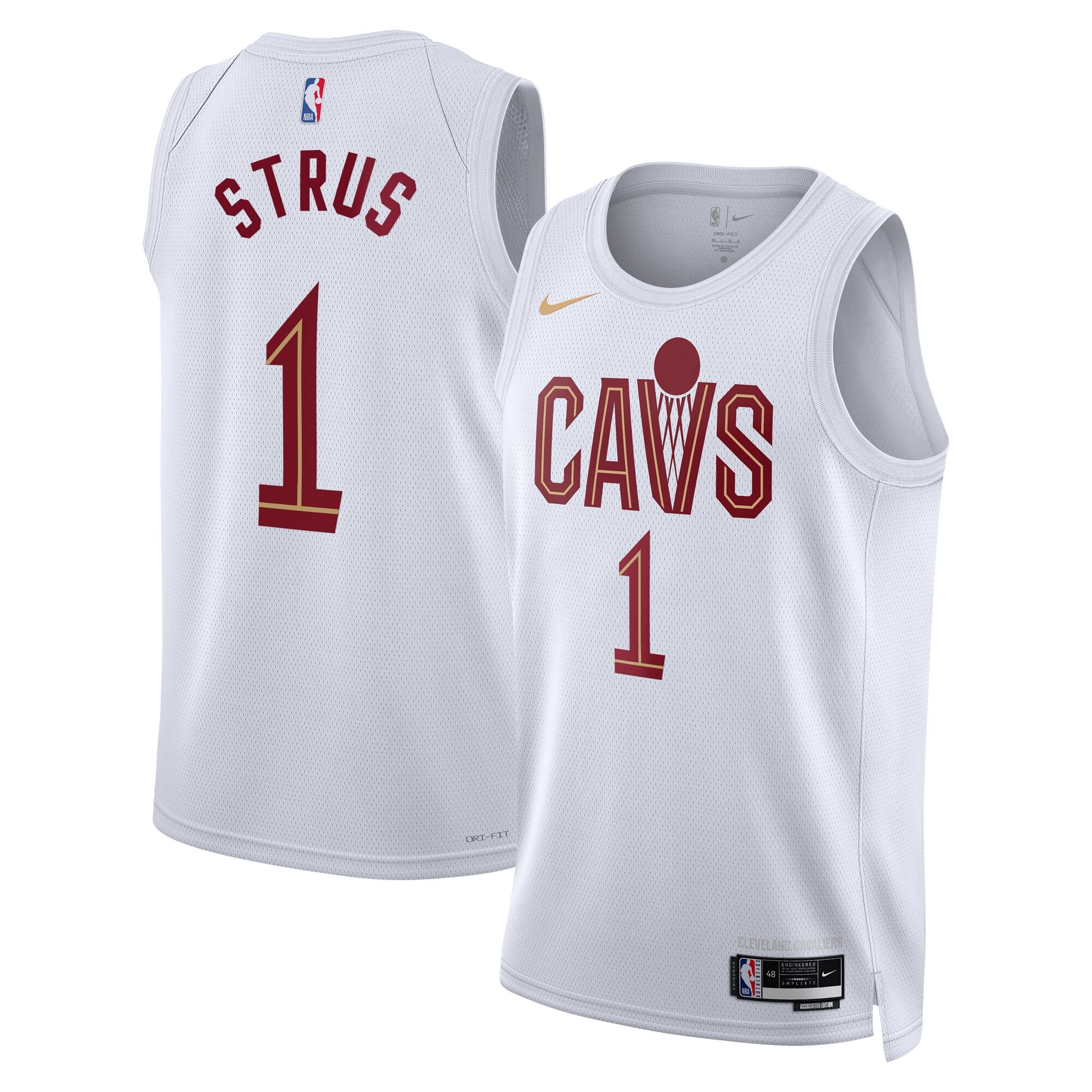 Max Strus Cleveland Cavaliers Association Edition Swingman Jersey - White - Unisex