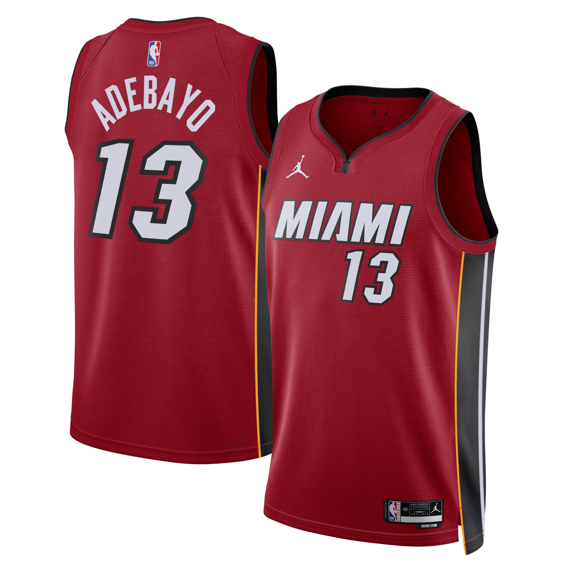 Bam Adebayo Miami Heat Statement Edition Swingman Jersey - Red - Unisex