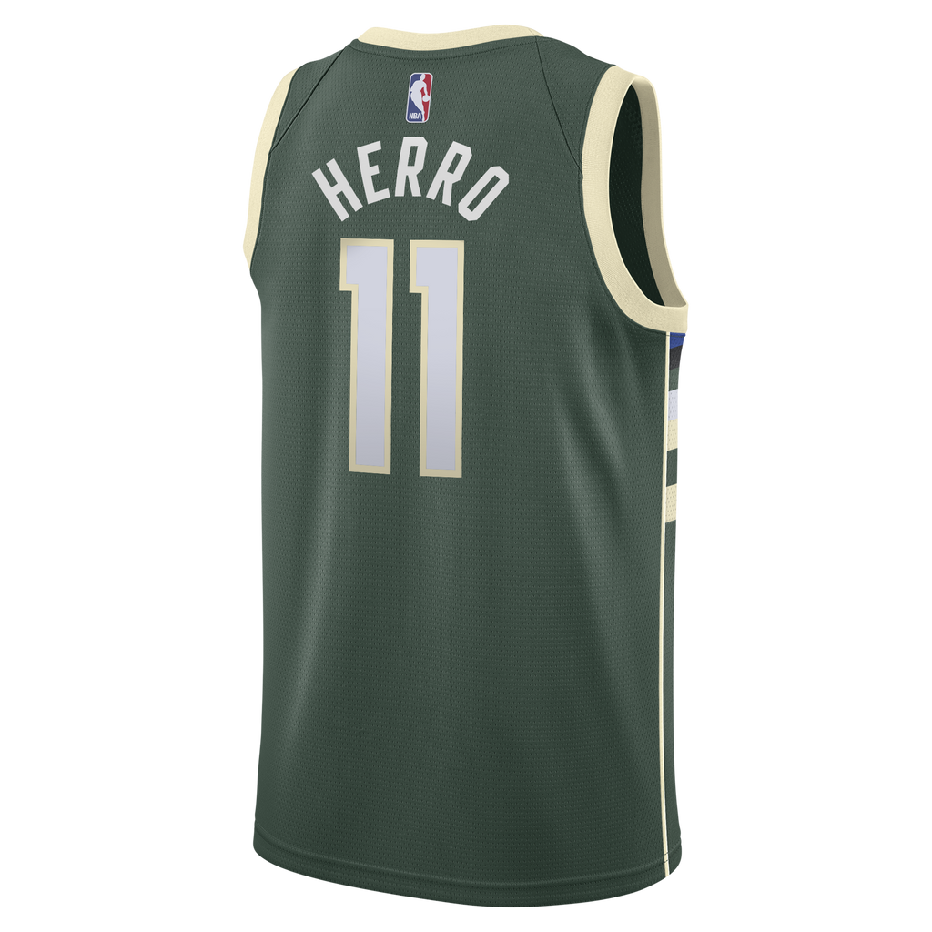 Tyler Herro Milwaukee Bucks Icon Edition Swingman Jersey - Hunter Green - Youth