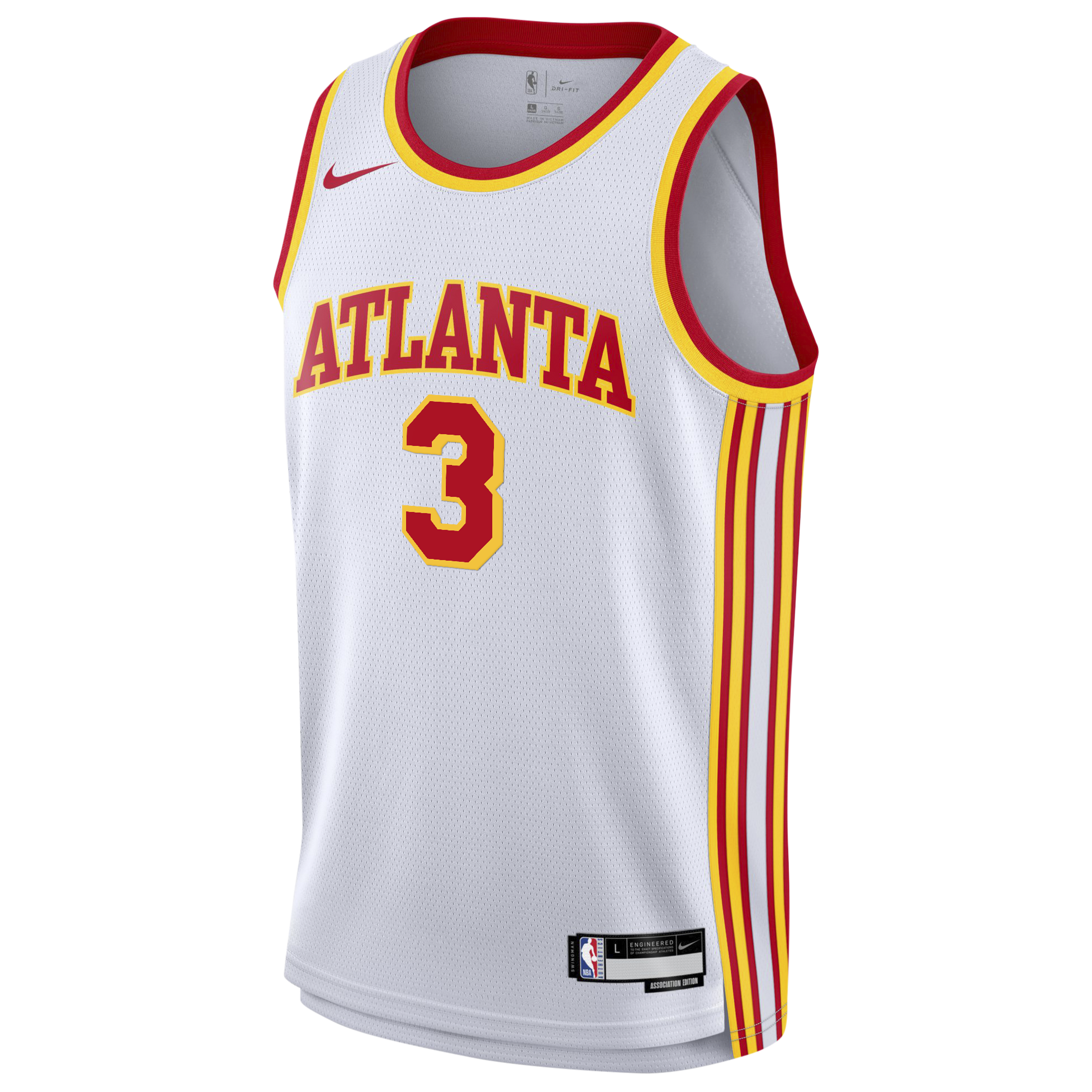 CJ McCollum Atlanta Hawks Association Edition Swingman Jersey - White - Youth
