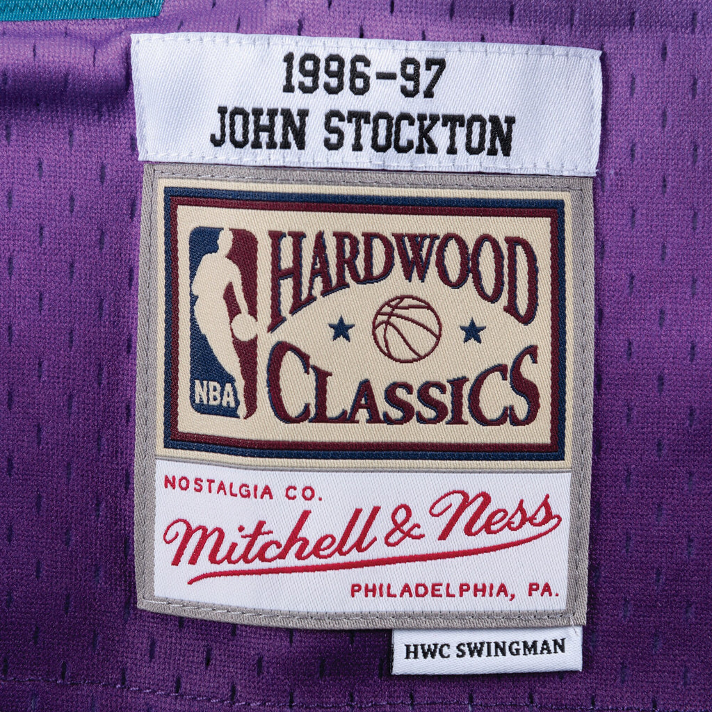 John Stockton Utah Jazz 1996-97 Swingman Road Jersey