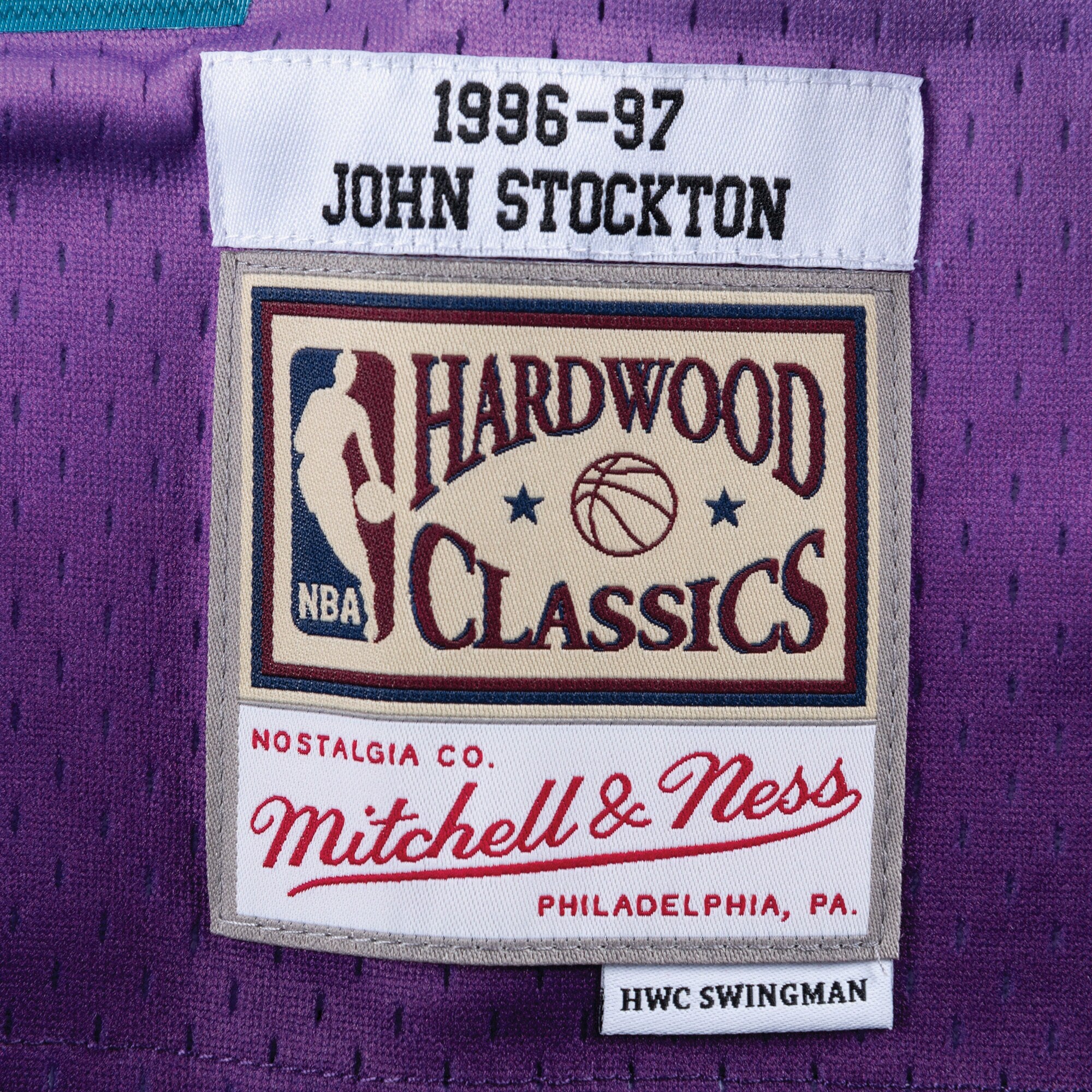 John Stockton Utah Jazz 1996-97 Swingman Road Jersey