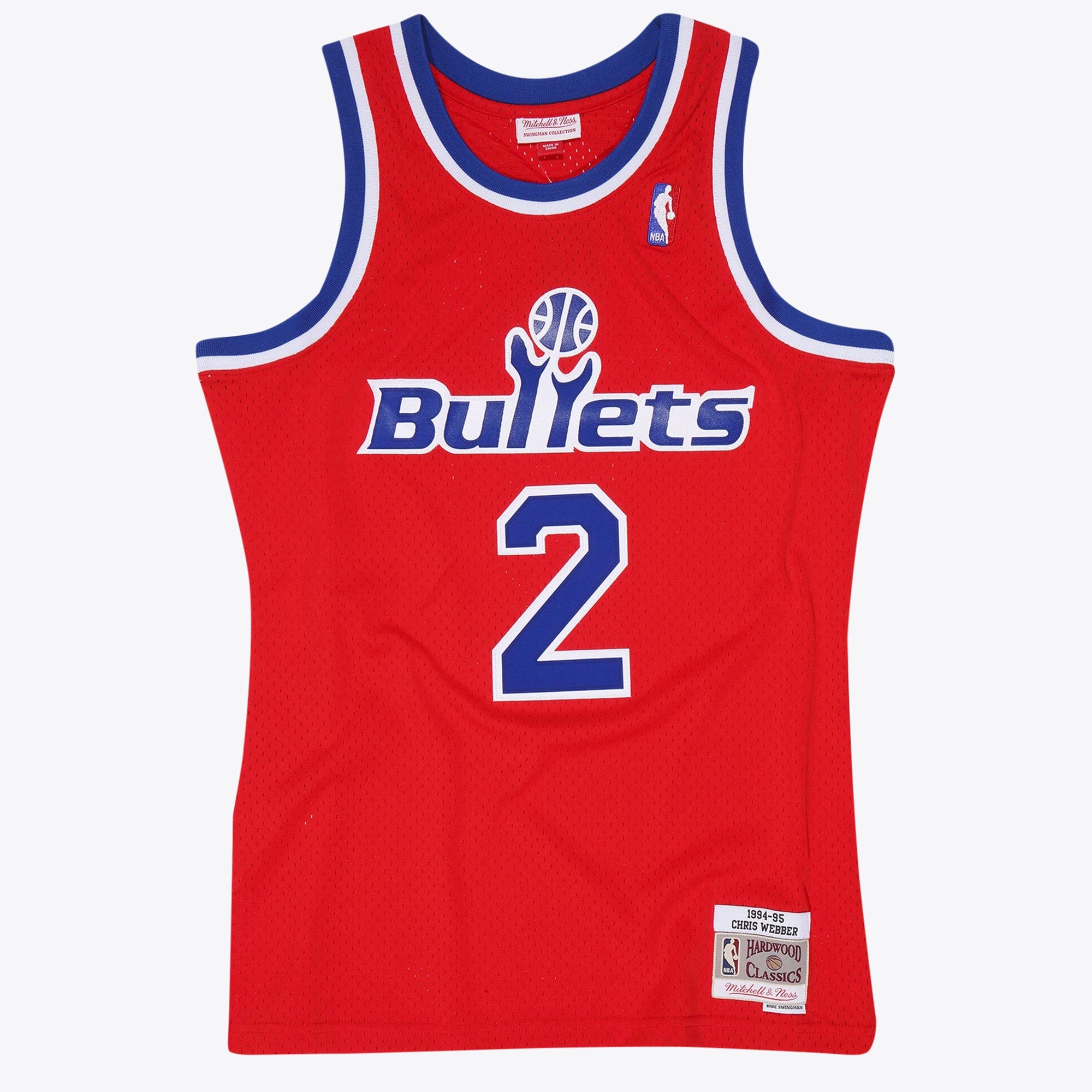Chris Webber Washington Bullets 1994 Hardwood Classics Swingman Road Jersey - Scarlett - Mens