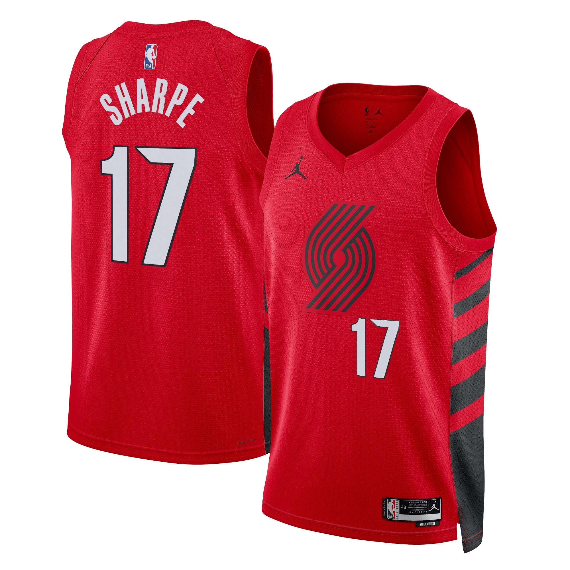 Shaedon Sharpe Portland Trail Blazers Statement Edition Swingman Jersey - Red - Unisex