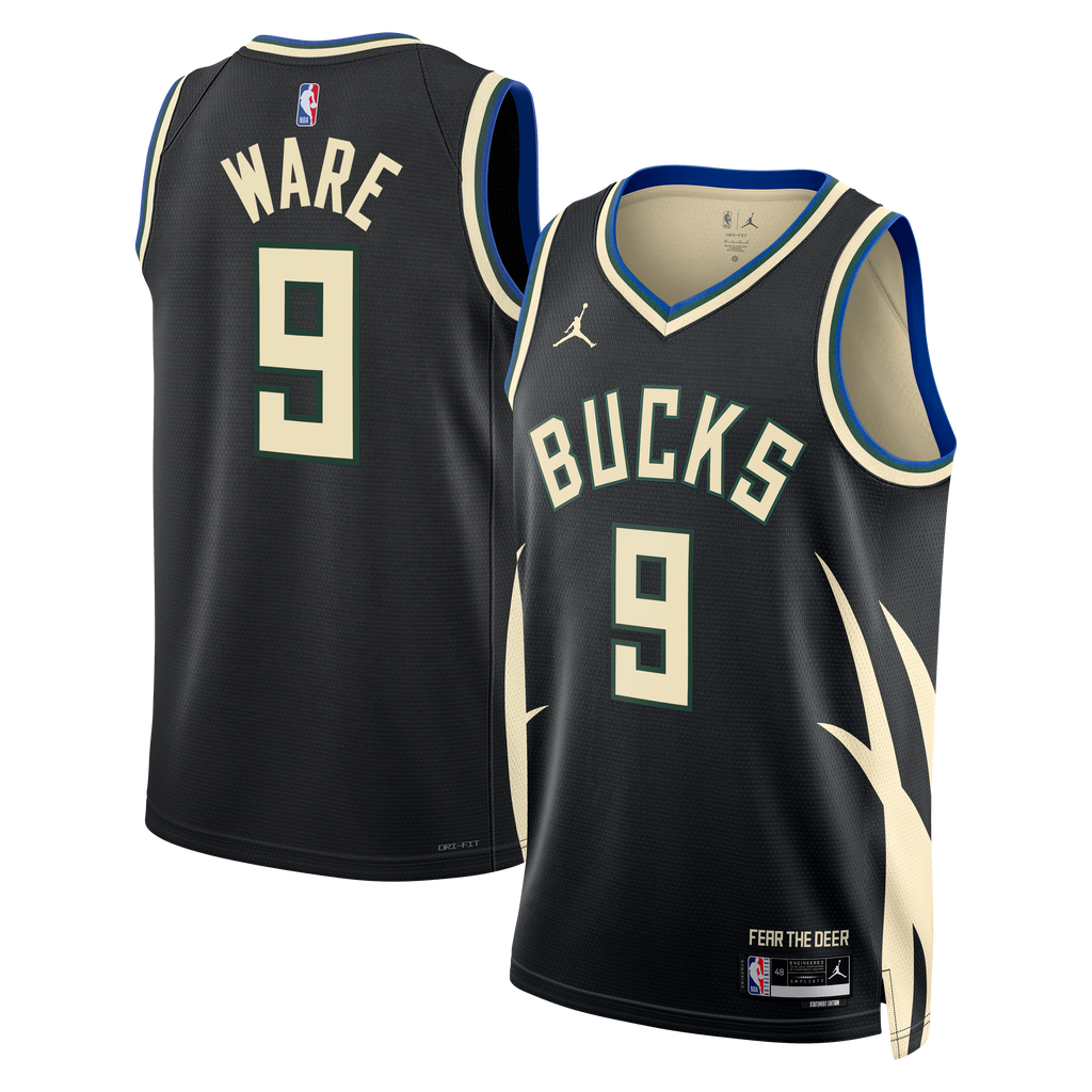 Kel'el Ware Milwaukee Bucks Statement Edition Swingman Jersey - Hunter Green - Unisex