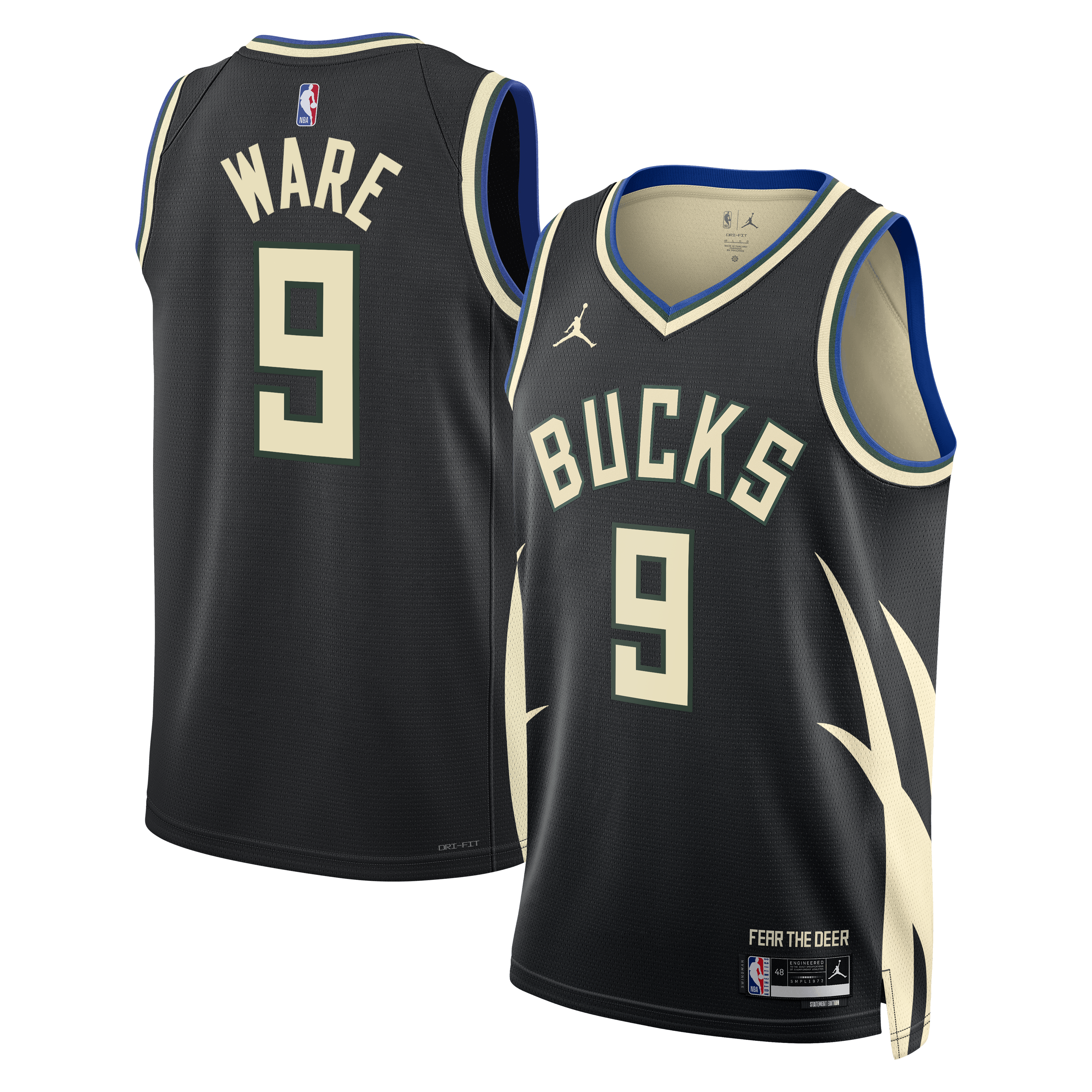 Kel'el Ware Milwaukee Bucks Statement Edition Swingman Jersey - Hunter Green - Unisex