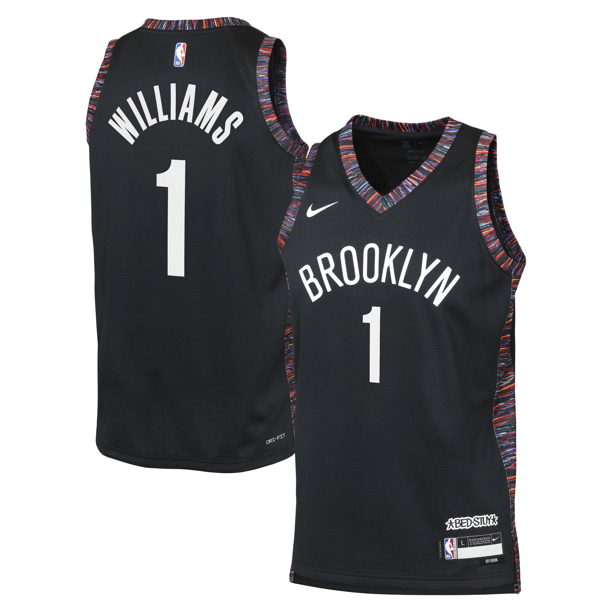Ziaire Williams Brooklyn Nets 2025/26 City Edition Swingman Jersey - Black - Youth