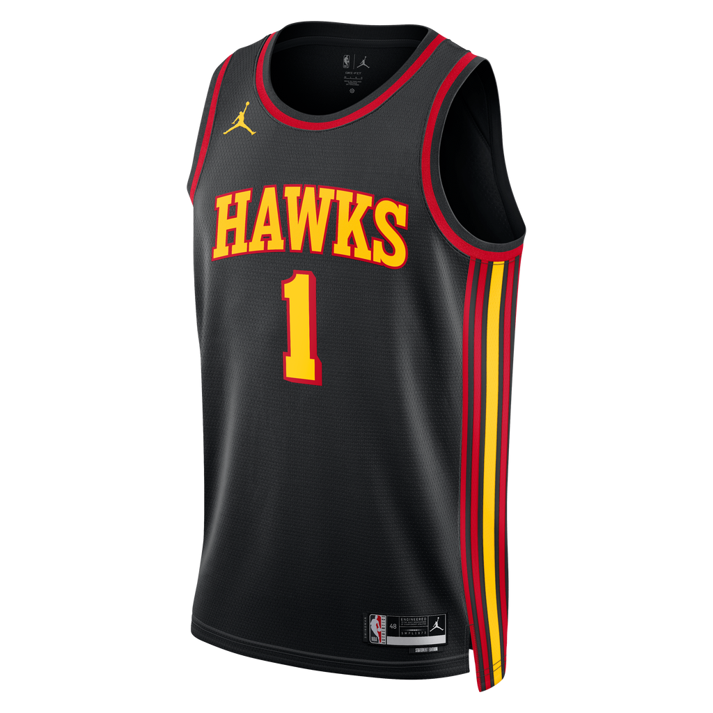 Jalen Johnson Atlanta Hawks Statement Edition Swingman Jersey - Black - Unisex