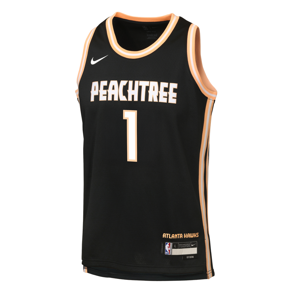 Jalen Johnson Atlanta Hawks 2025/26 City Edition Swingman Jersey - Black - Youth