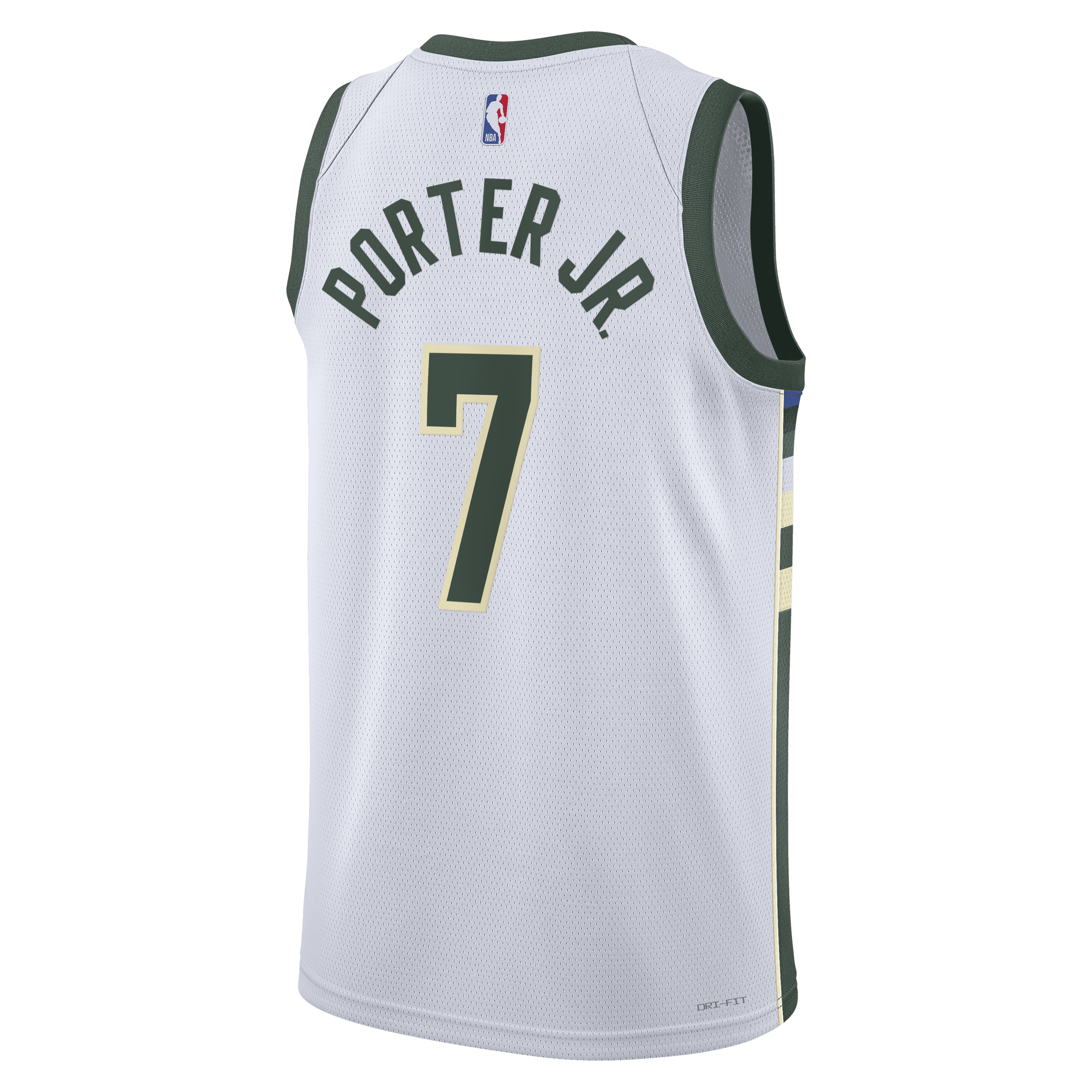 Kevin Porter Jr. Milwaukee Bucks Association Edition Swingman Jersey - White - Unisex
