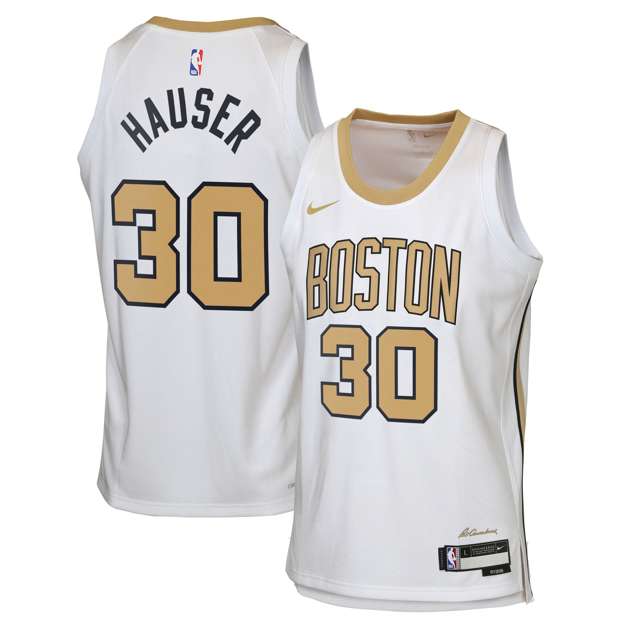 Sam Hauser Boston Celtics 2025/26 City Edition Swingman Jersey - White - Youth