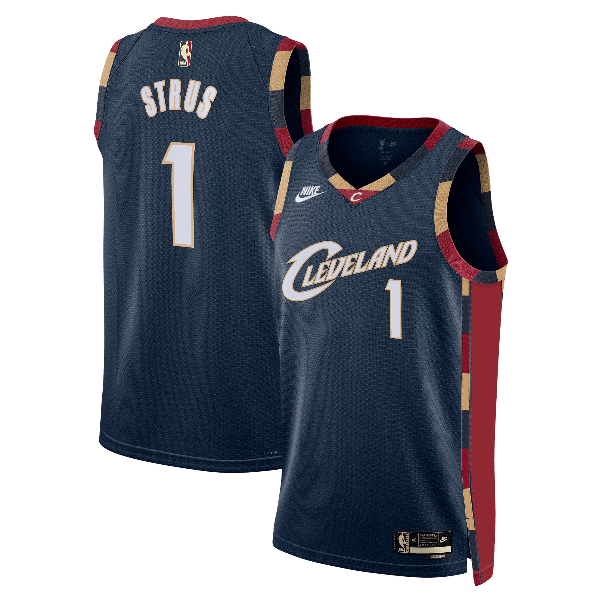 Max Strus Cleveland Cavaliers Classic Edition Jersey - Navy - Unisex
