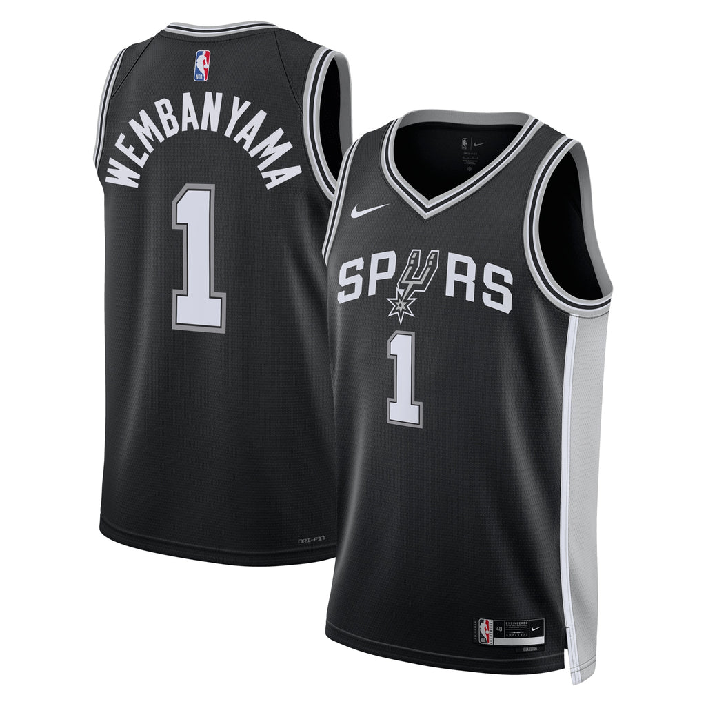 Victor Wembanyama San Antonio Spurs Icon Edition Swingman Jersey - Black - Unisex