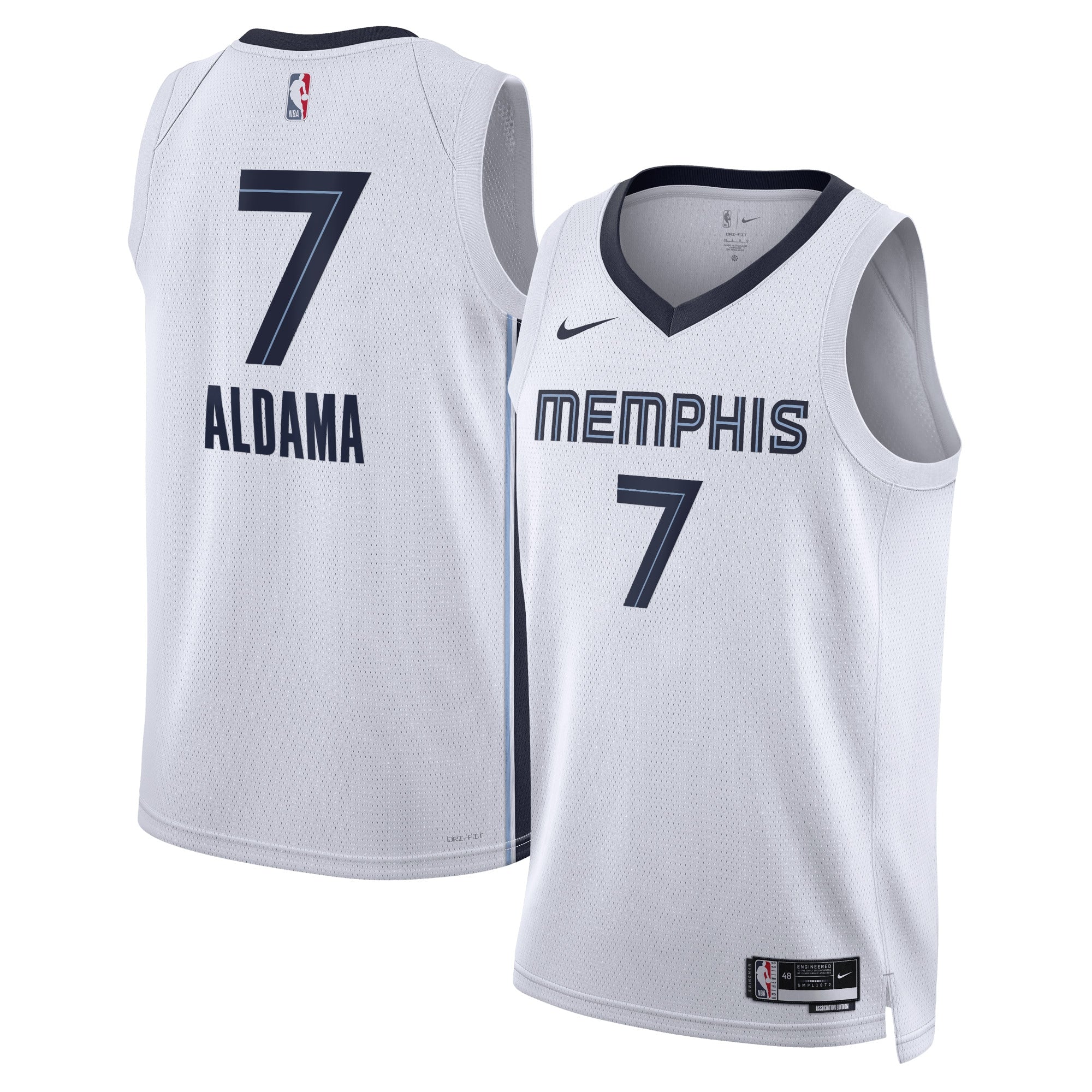 Santi Aldama Memphis Grizzlies Association Edition Swingman Jersey - White - Unisex