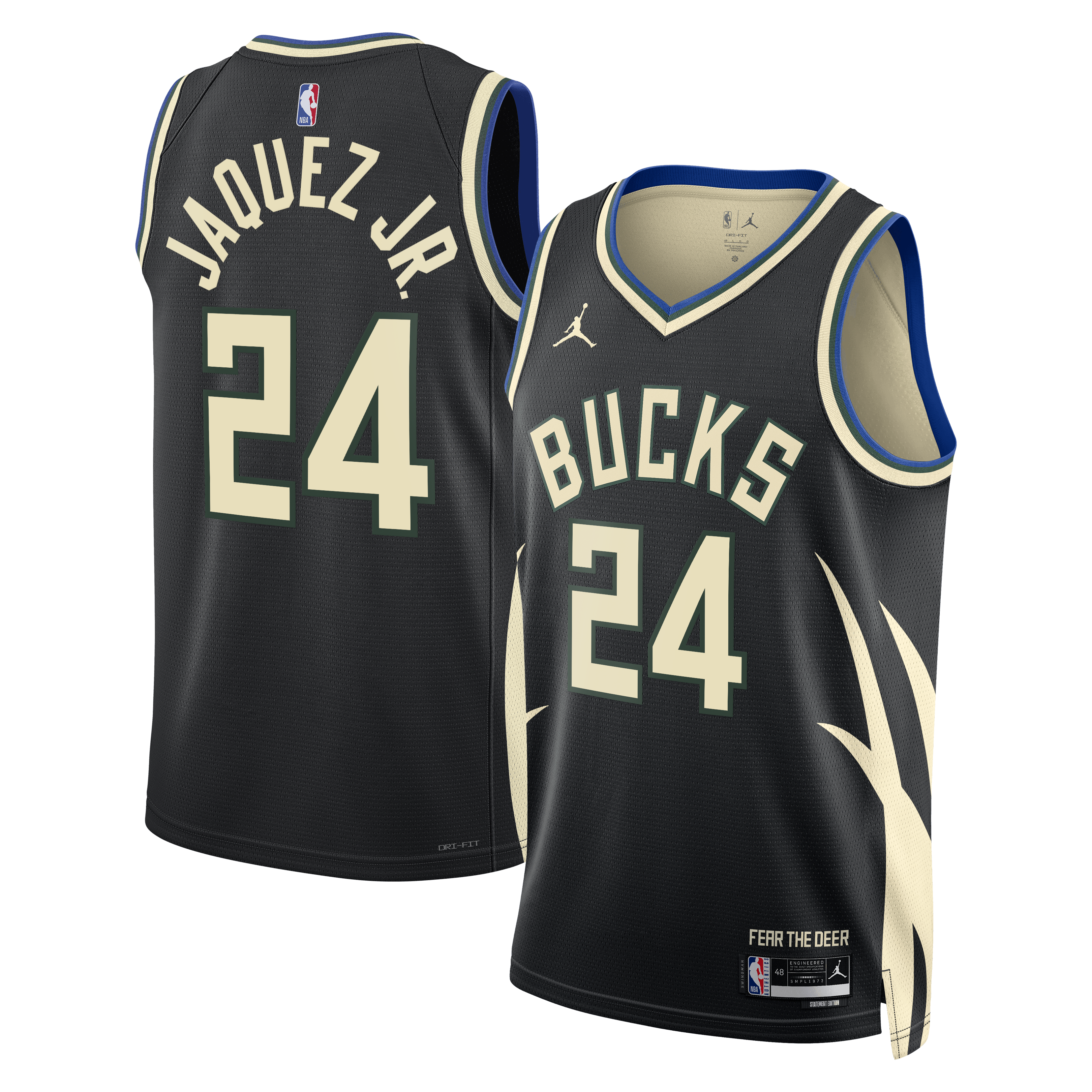 Jaime Jaquez Jr. Milwaukee Bucks Statement Edition Swingman Jersey - Hunter Green - Unisex