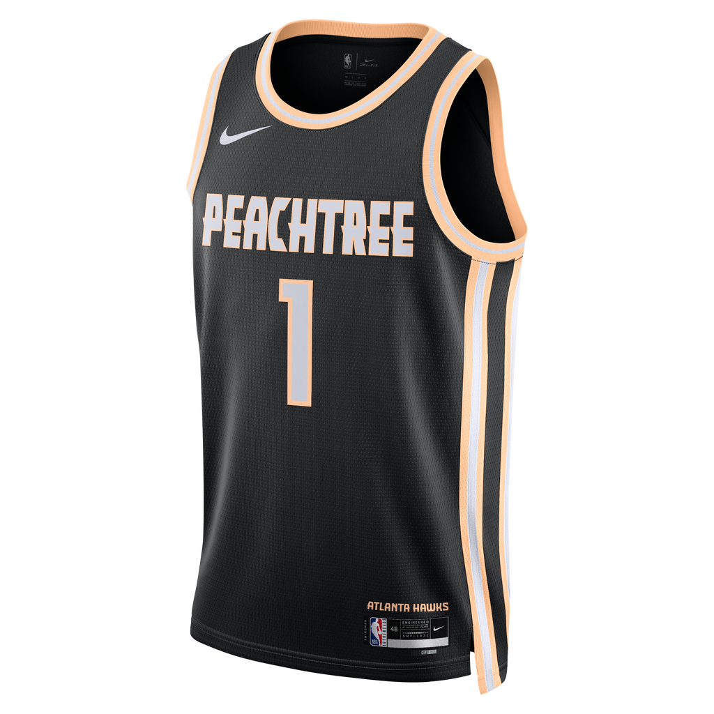 Jalen Johnson Atlanta Hawks 2025/26 City Edition Swingman Jersey - Black - Unisex