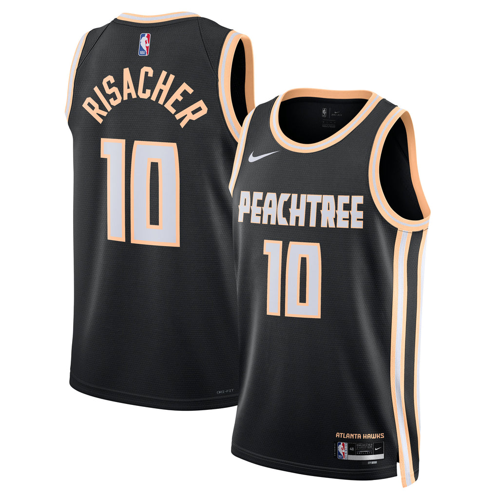 Zaccharie Risacher Atlanta Hawks 2025/26 City Edition Swingman Jersey - Black - Unisex