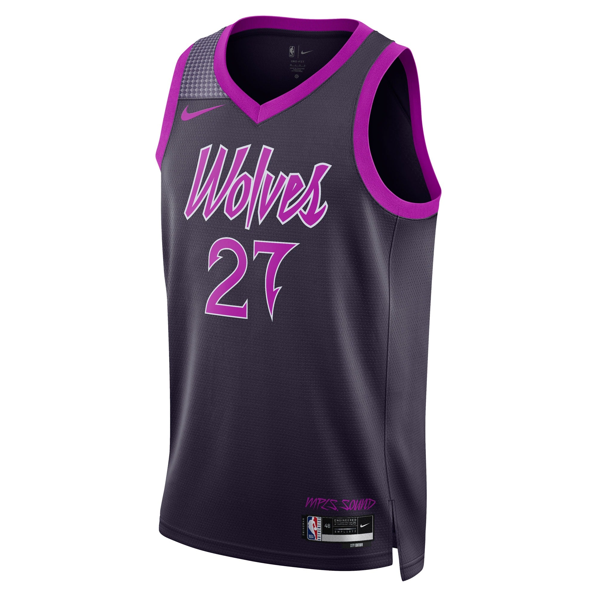 Rudy Gobert Minnesota Timberwolves 2025/26 City Edition Swingman Jersey - Black - Unisex