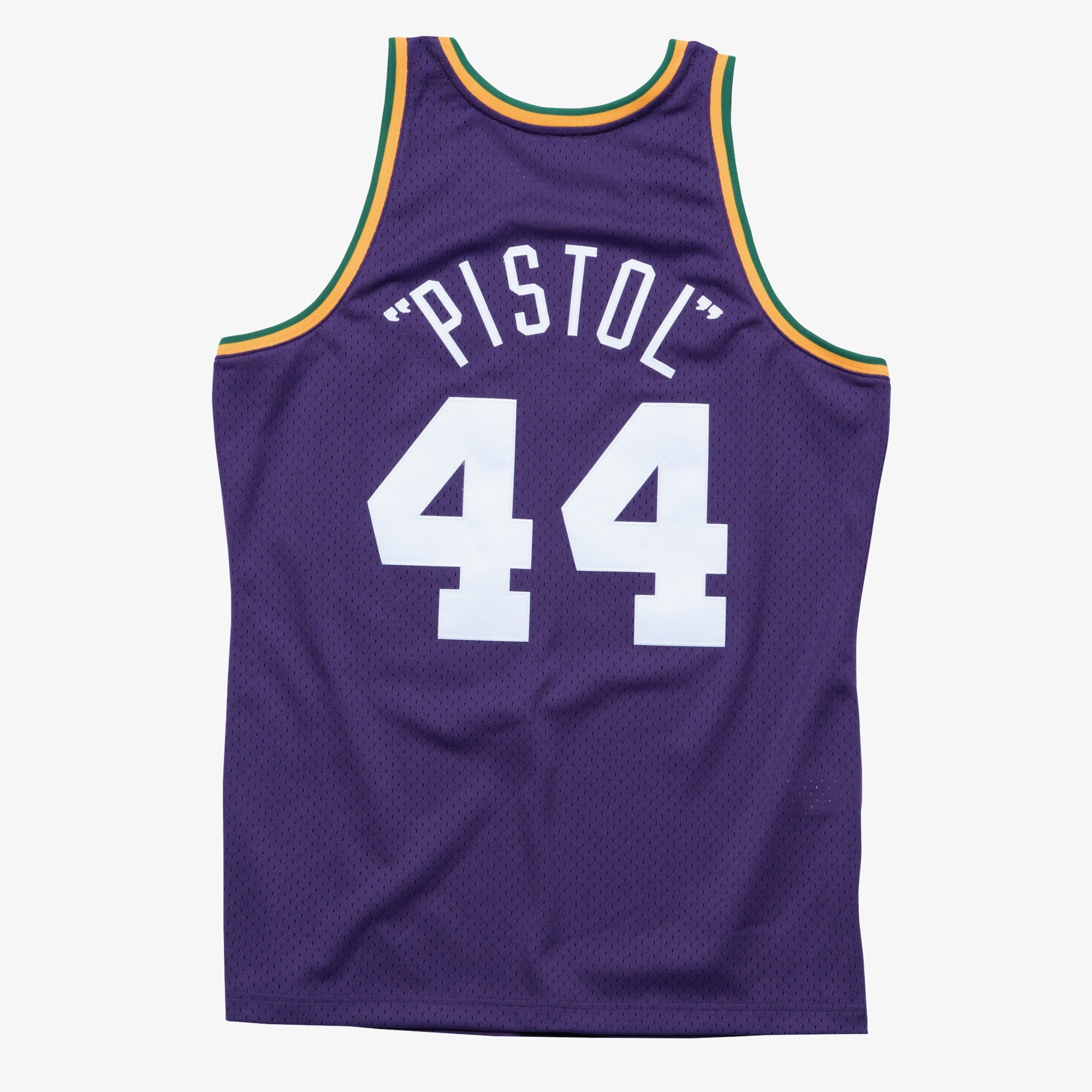 Pete Maravich New Orleans Jazz 1974 Authentic Swingman Road Jersey - Purple