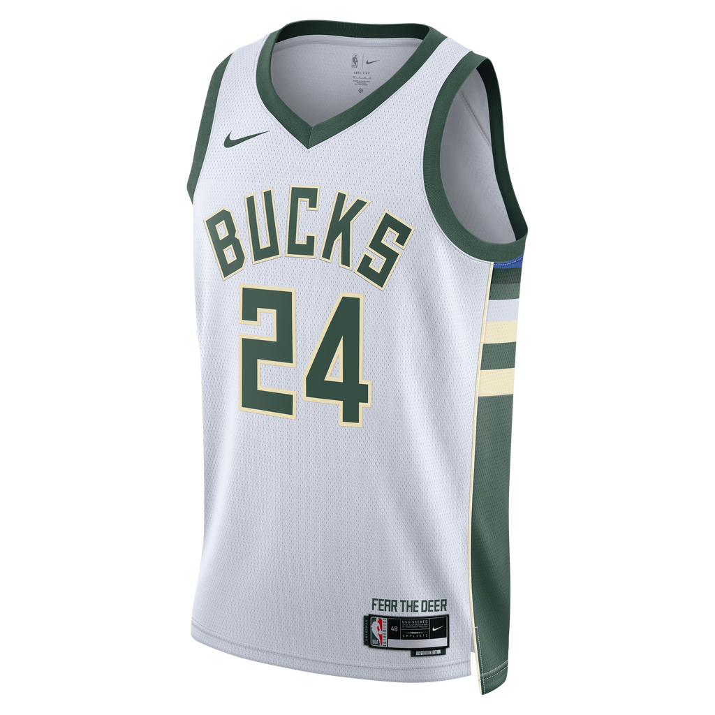 Jaime Jaquez Jr. Milwaukee Bucks Association Edition Swingman Jersey - White - Unisex