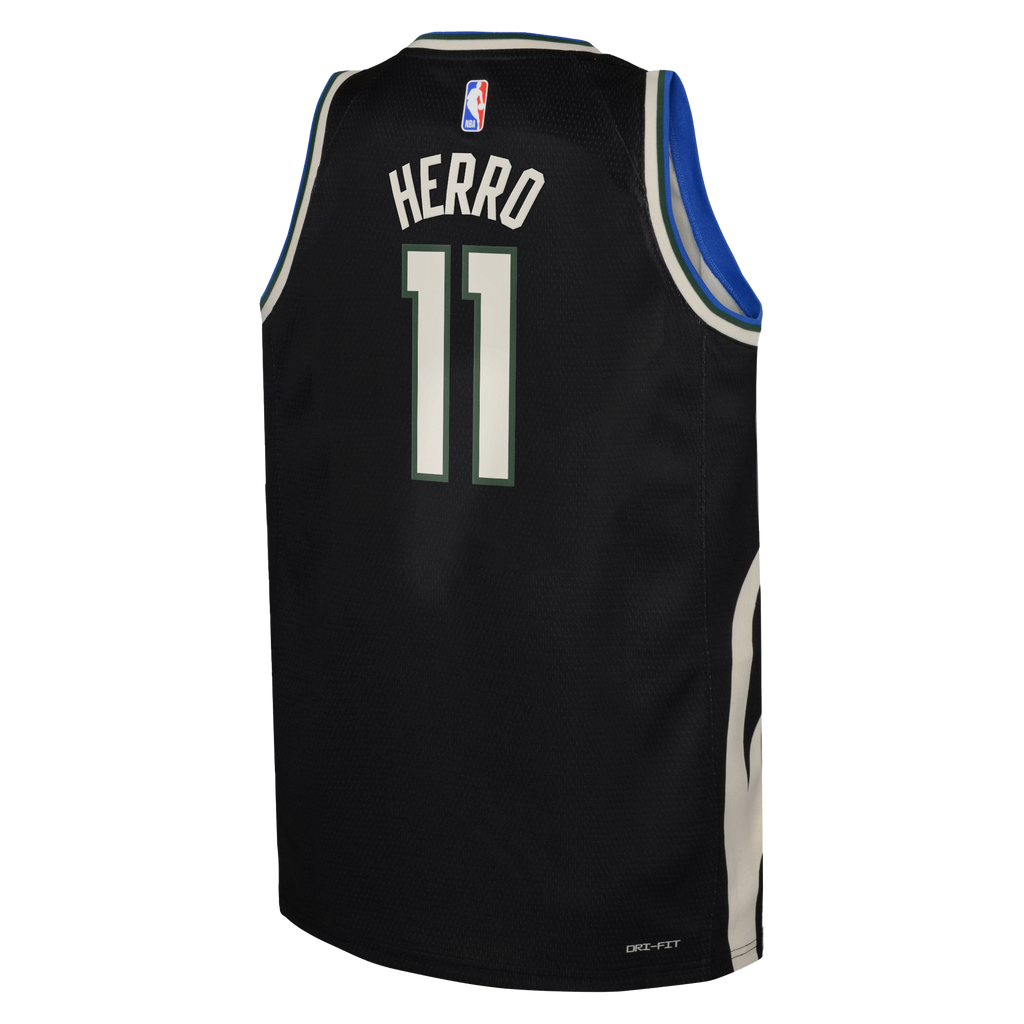 Tyler Herro Milwaukee Bucks Statement Edition Swingman Jersey - Hunter Green - Youth