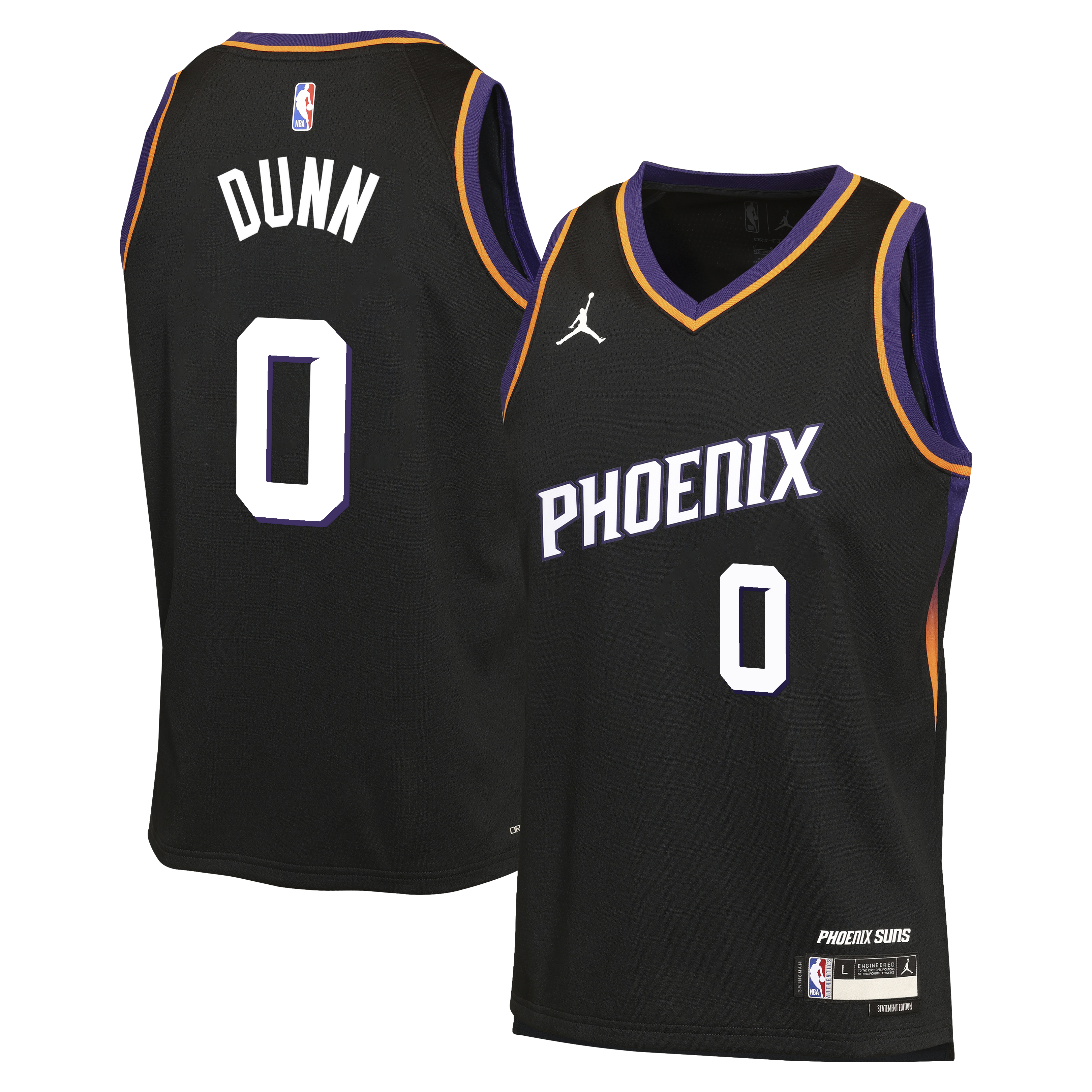Ryan Dunn Phoenix Suns Statement Edition Jersey - Black - Youth
