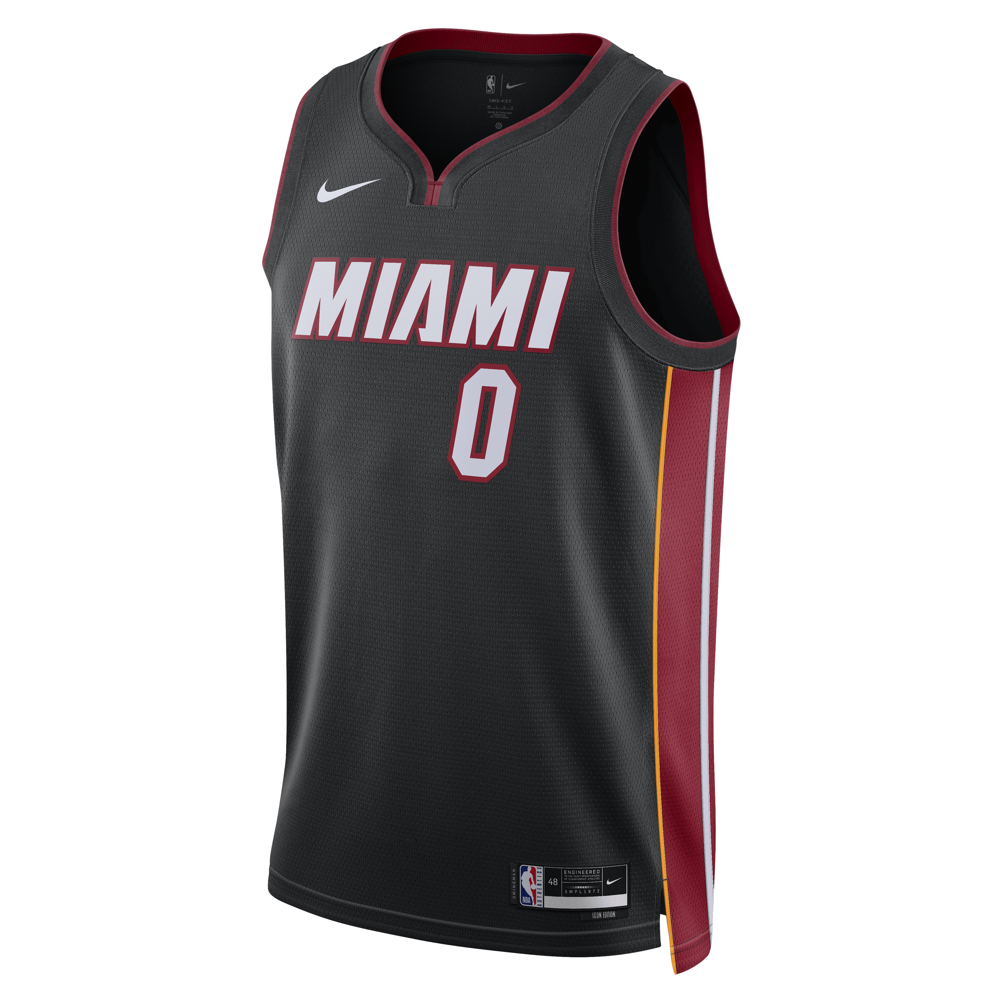 Simone Fontecchio Miami Heat Icon Edition Swingman Jersey - Black - Unisex
