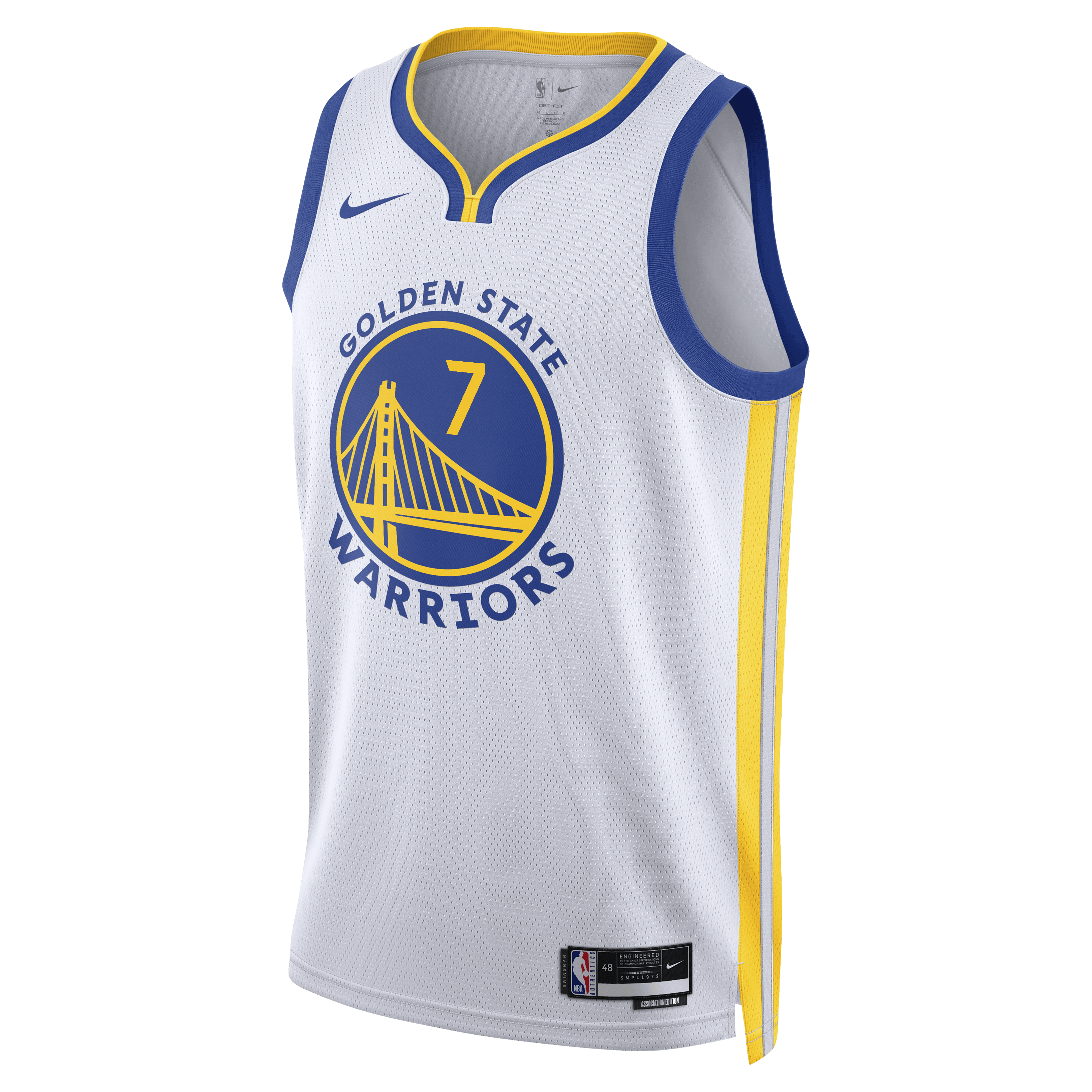 Kristaps Porziņģis Golden State Warriors Association Edition Swingman Jersey - White - Unisex