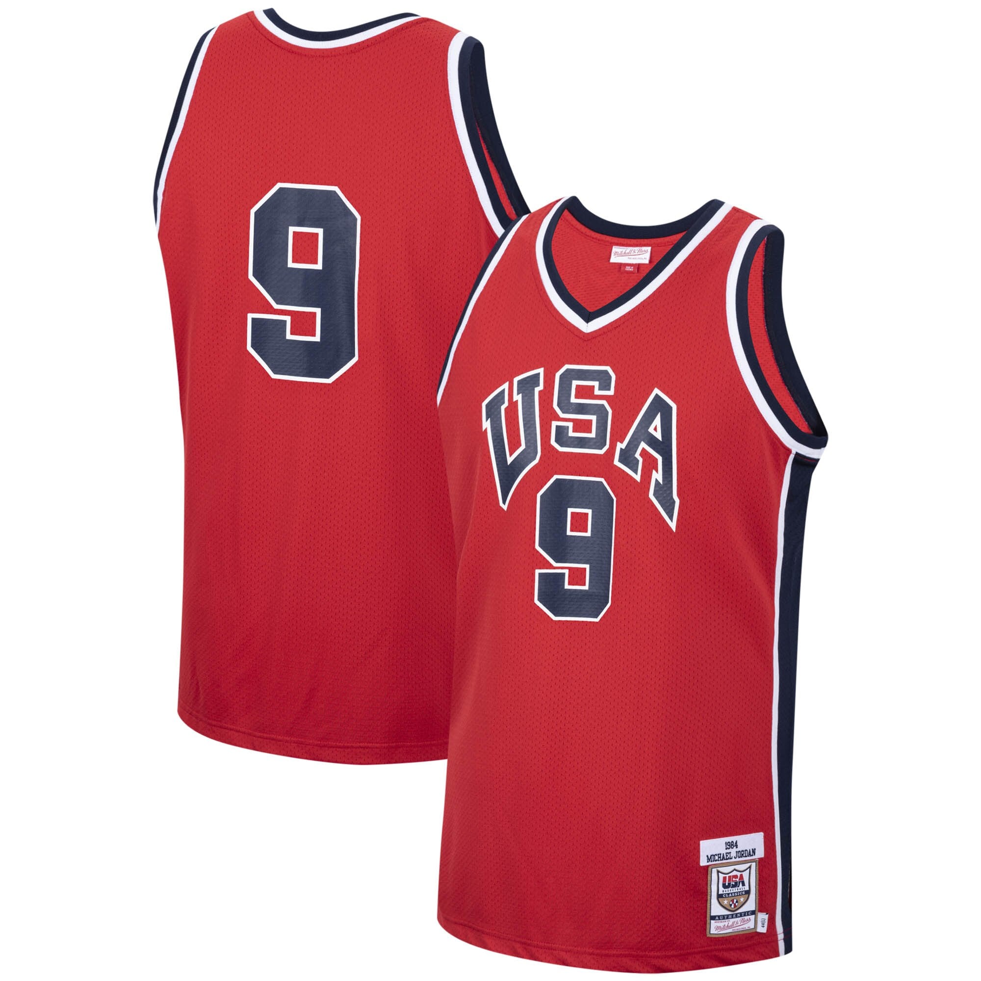 Michael Jordan USA Basketball 1984 Authentic Alternate Jersey - Red - Mens