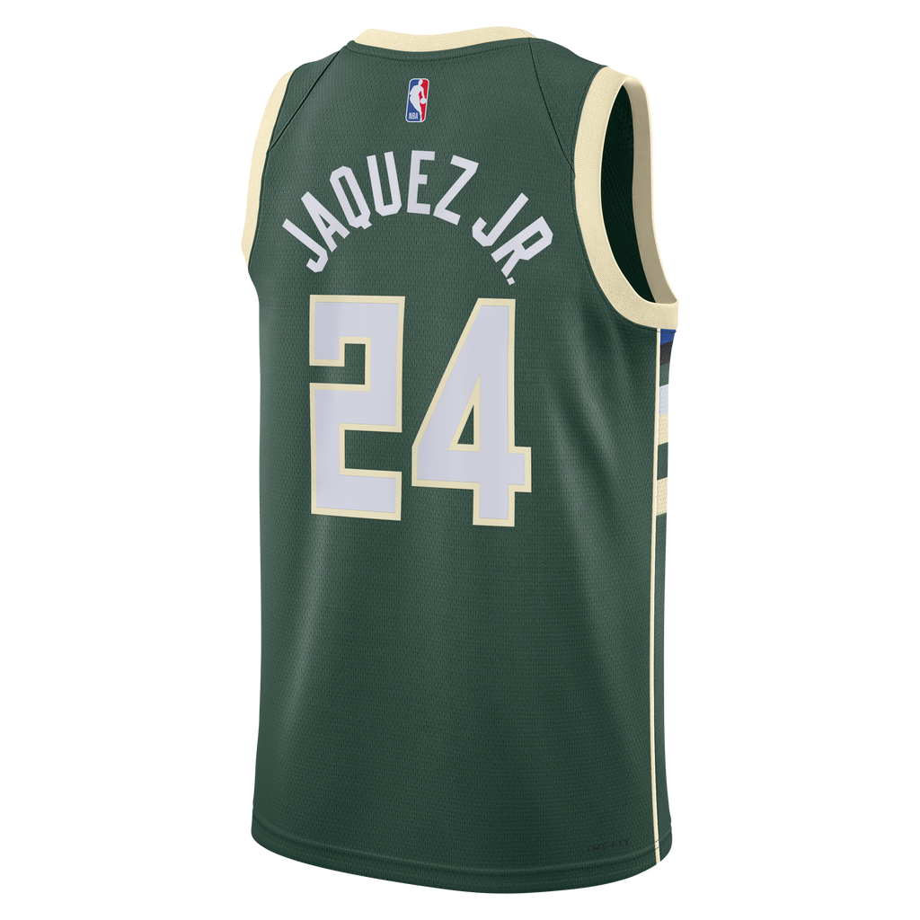 Jaime Jaquez Jr. Milwaukee Bucks Icon Edition Swingman Jersey - Hunter Green - Unisex