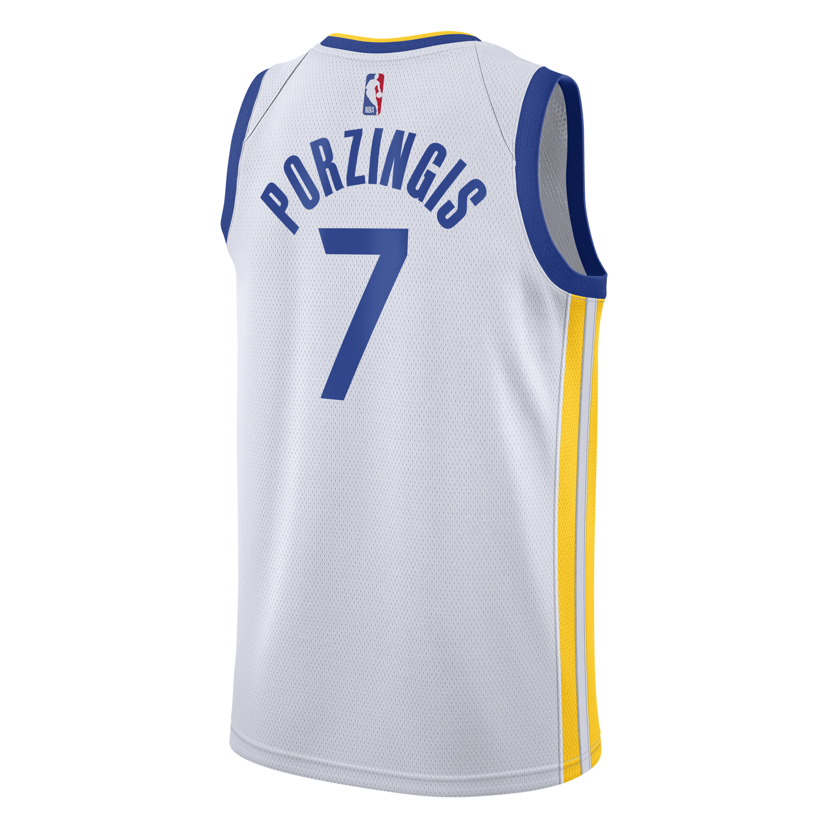 Kristaps Porziņģis Golden State Warriors Association Edition Swingman Jersey - White - Youth