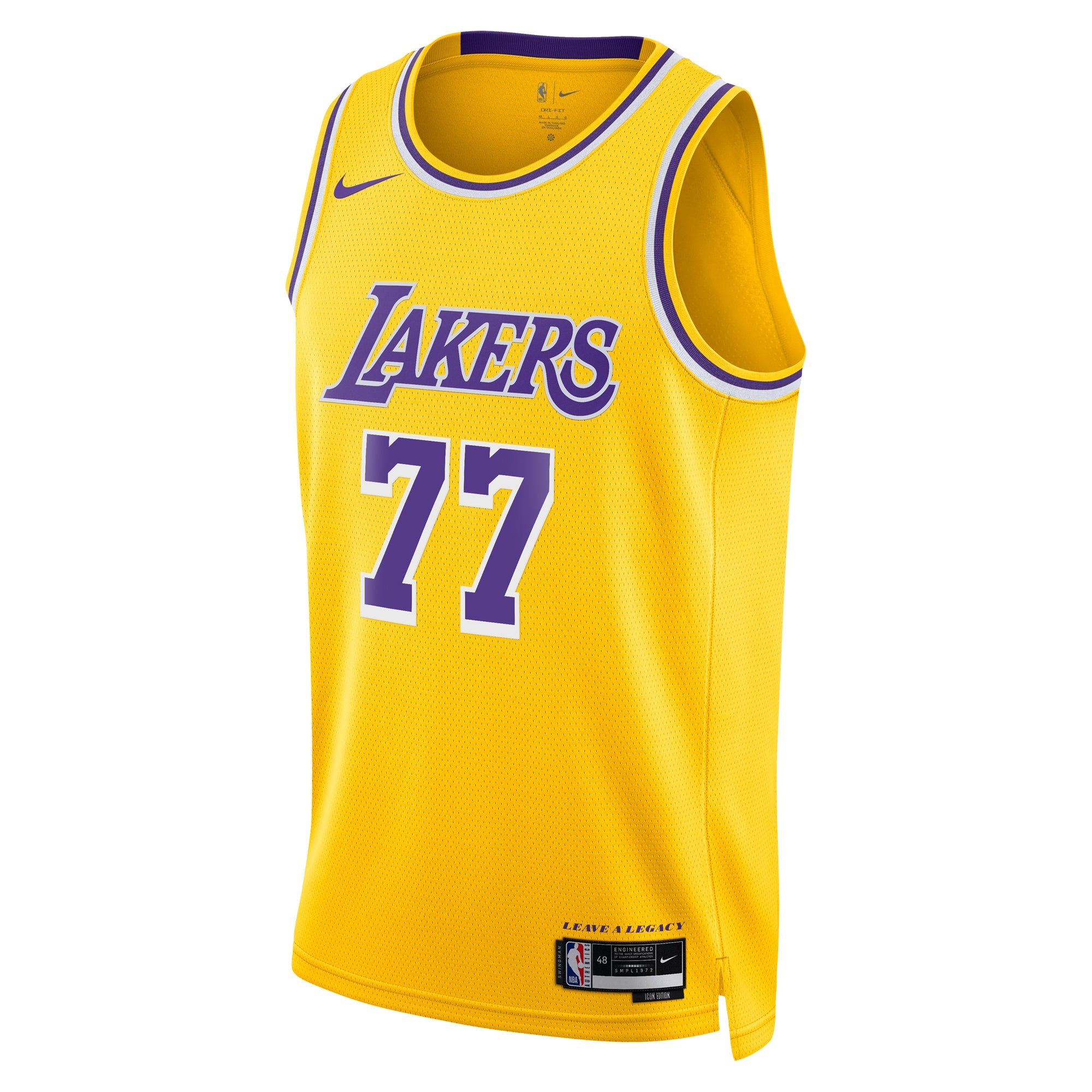 Luka Dončić Los Angeles Lakers Icon Edition Swingman Jersey - Gold - Unisex