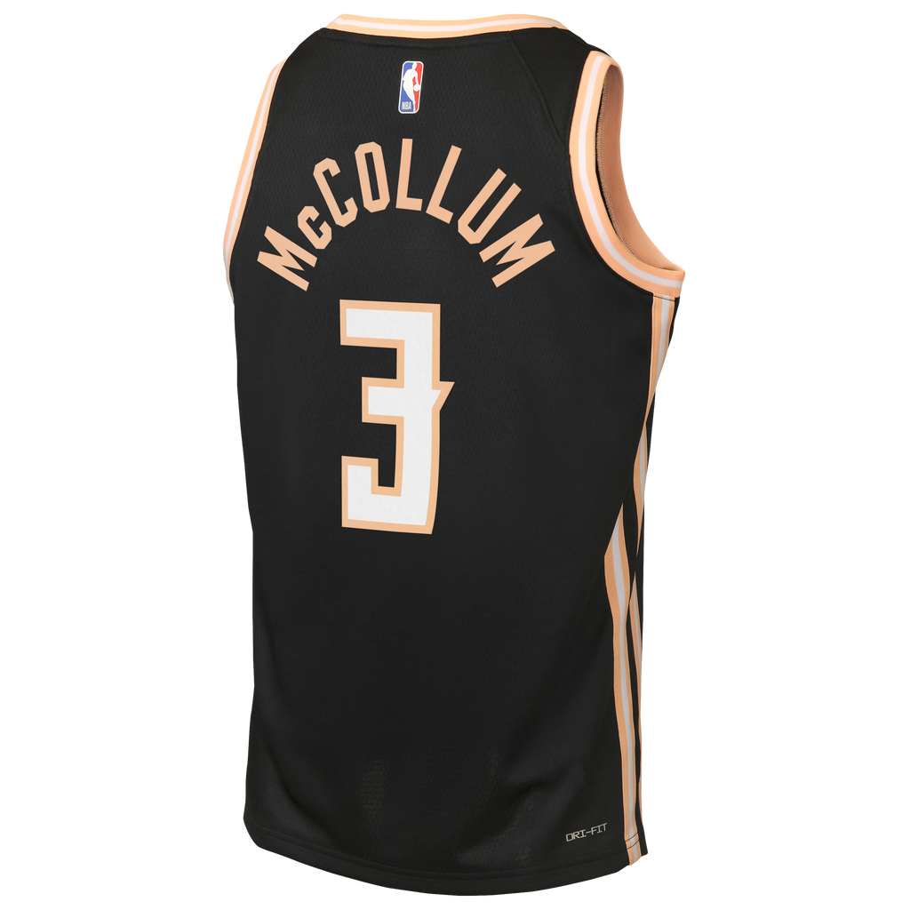 CJ McCollum Atlanta Hawks 2025/26 City Edition Swingman Jersey - Black - Youth