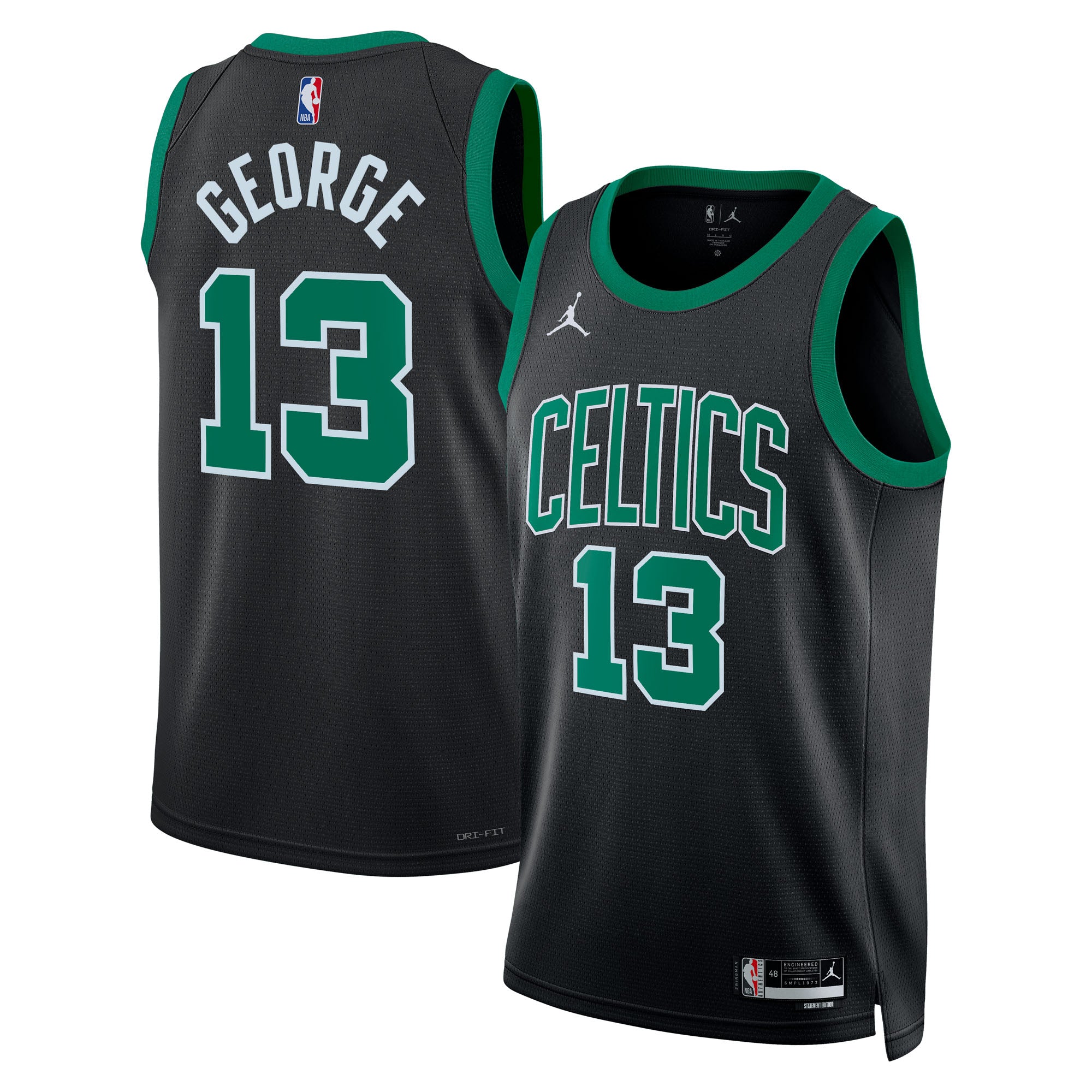 Paul George Boston Celtics Statement Edition Swingman Jersey - Black - Unisex