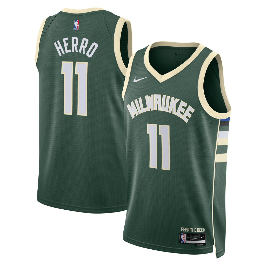 Tyler Herro Milwaukee Bucks Icon Edition Swingman Jersey - Hunter Green - Unisex