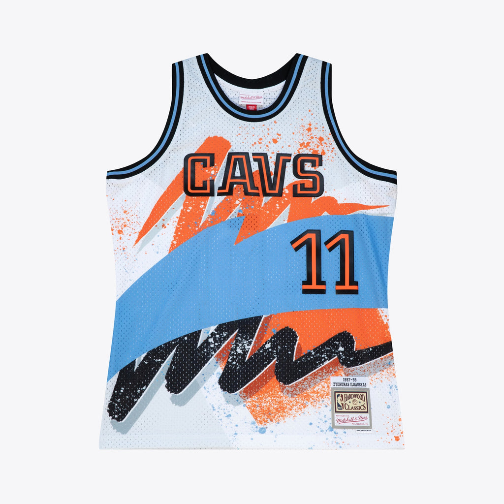 Zydrunas Ilgauskas Cleveland Cavaliers 1997 Hyper Hoops Swingman Jersey - White