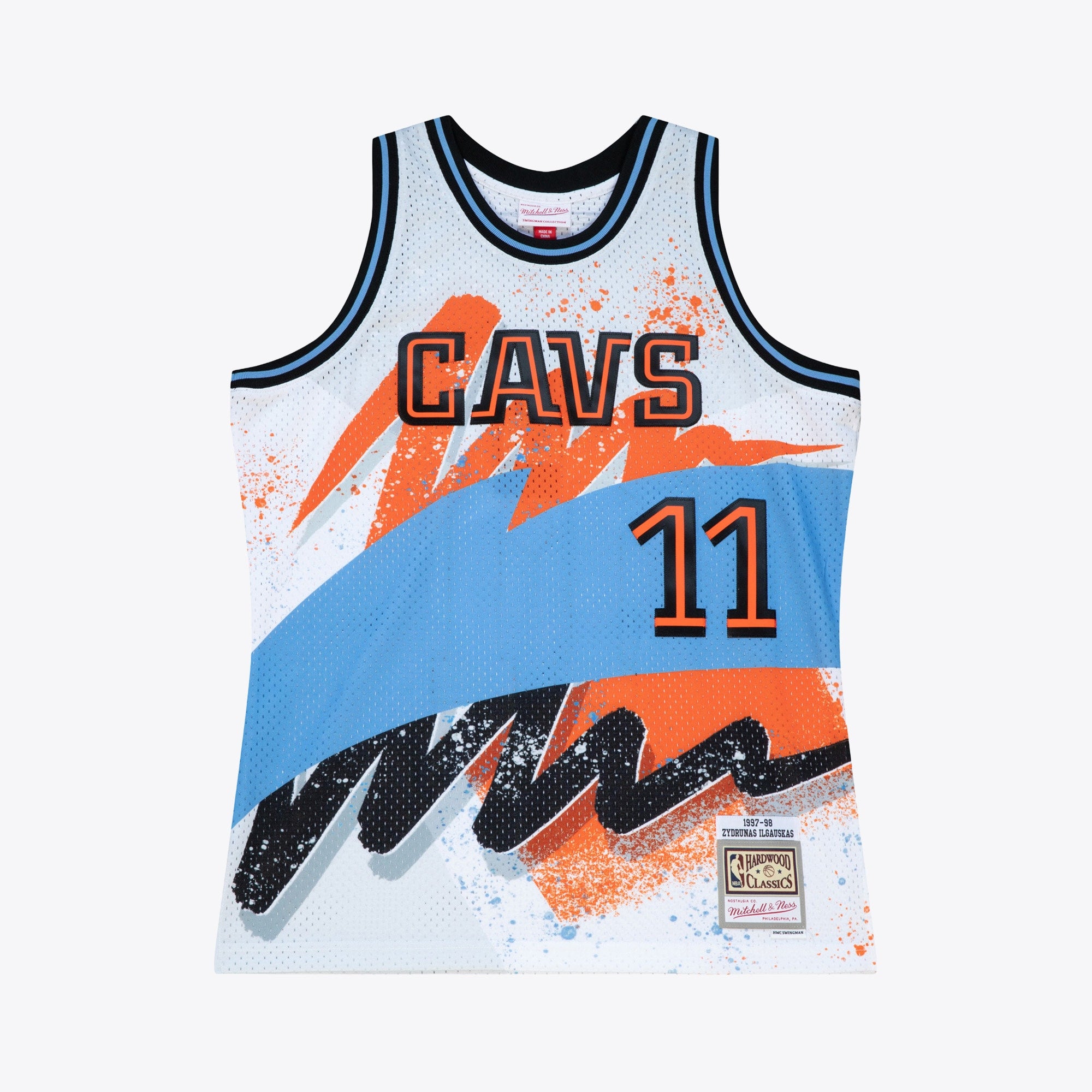 Zydrunas Ilgauskas Cleveland Cavaliers 1997 Hyper Hoops Swingman Jersey - White
