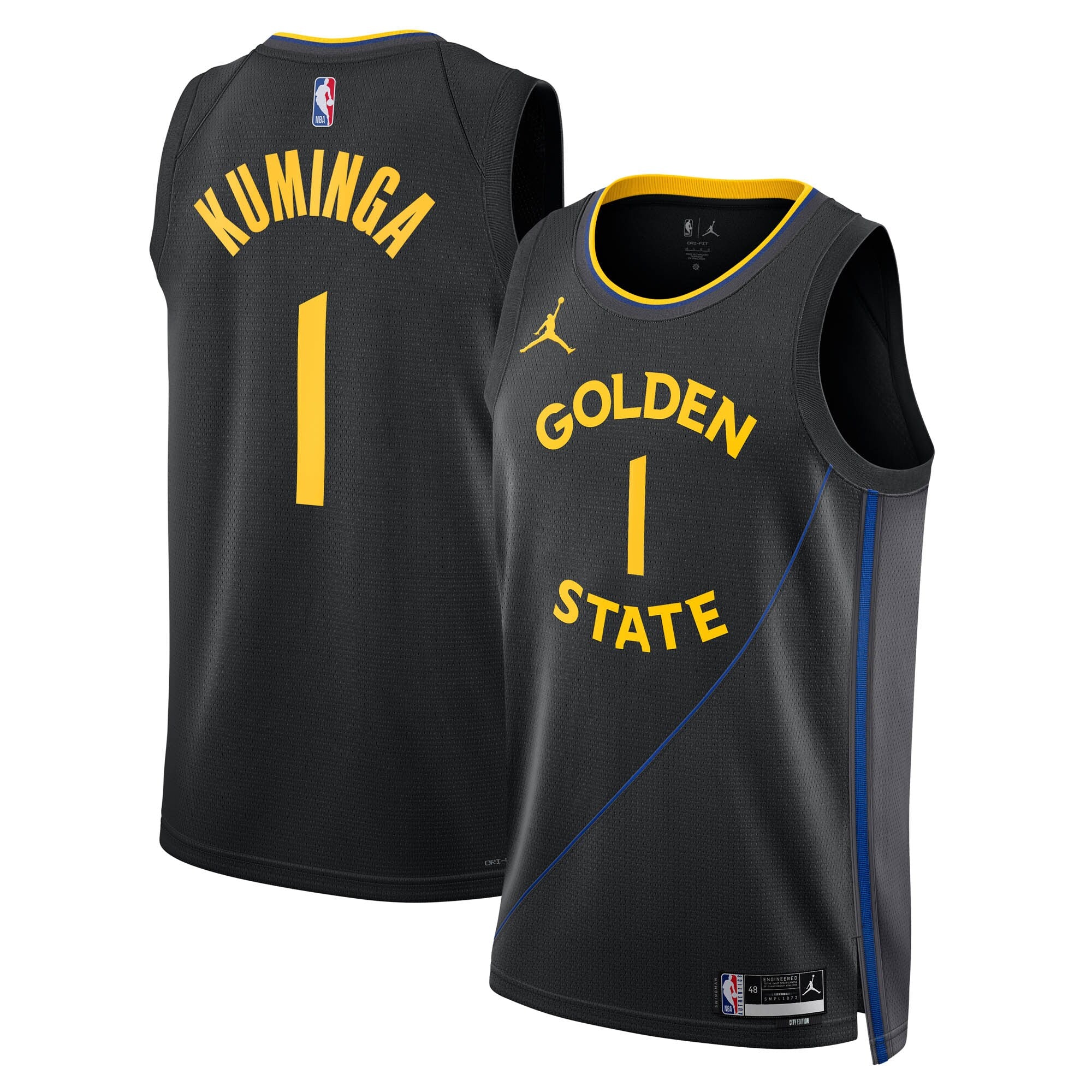 Jonathan Kuminga Golden State Warriors 2024/25 Statement Edition Swingman Jersey - Black - Unisex