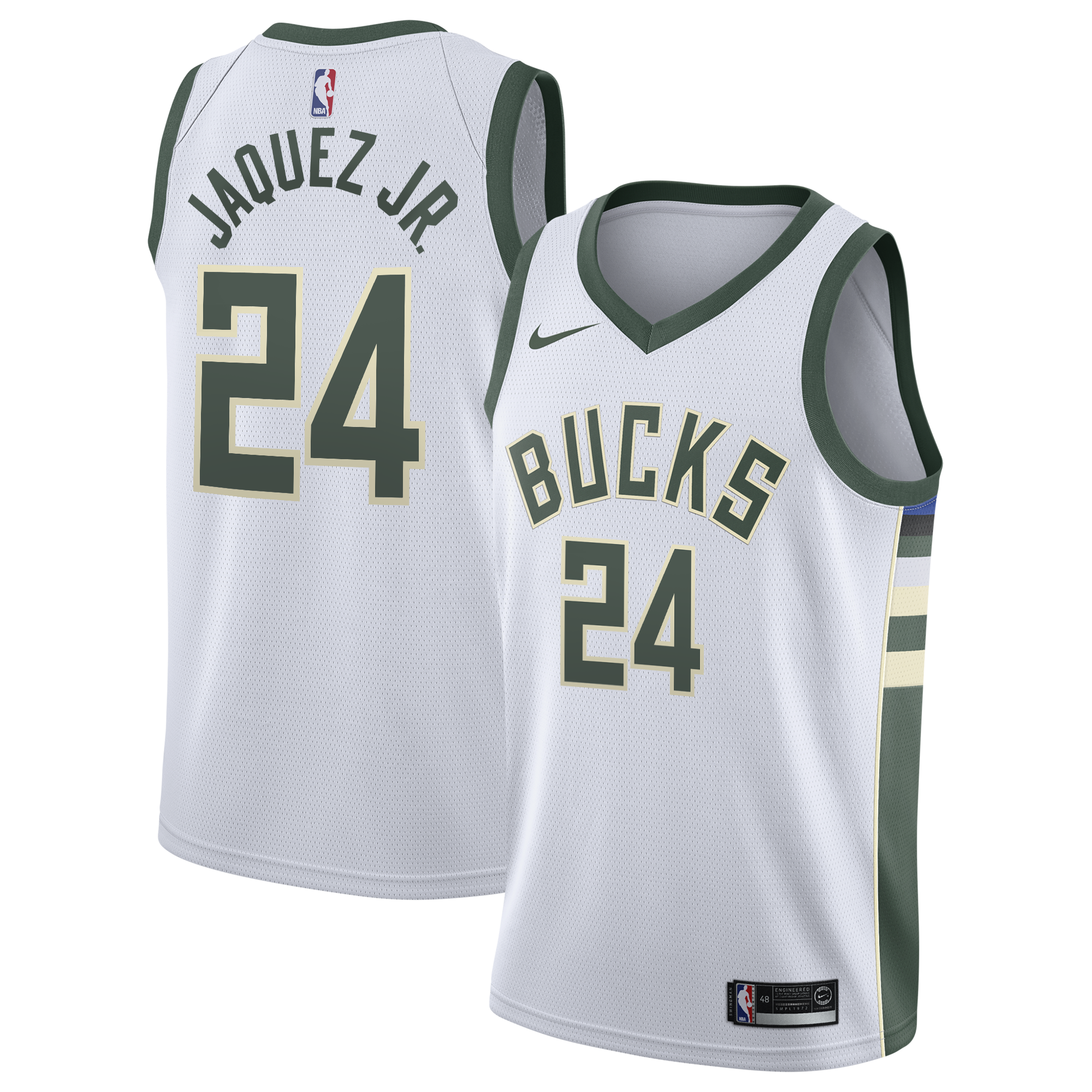 Jaime Jaquez Jr. Milwaukee Bucks Association Edition Swingman Jersey - White - Youth