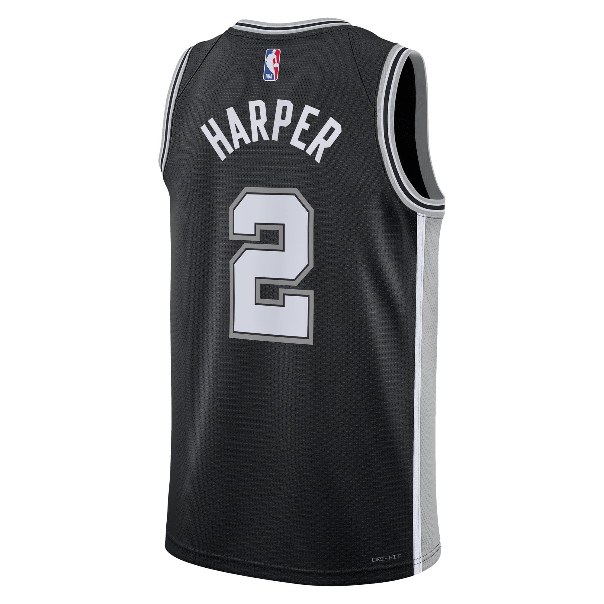 Dylan Harper San Antonio Spurs 2025 Icon Edition Swingman Jersey - Black - Unisex