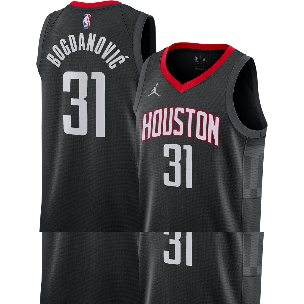 Bogdan Bogdanović Houston Rockets Statement Edition Swingman Jersey - Black - Youth