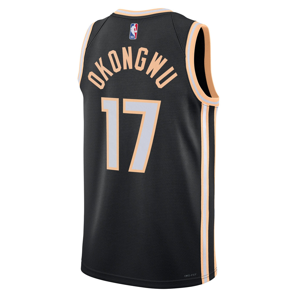Onyeka Okongwu Atlanta Hawks 2025/26 City Edition Swingman Jersey - Black - Unisex