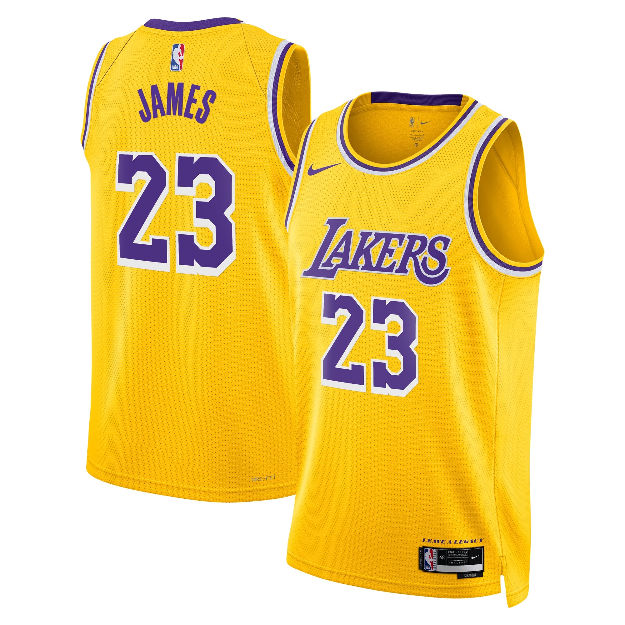 LeBron James Los Angeles Lakers Swingman Icon Jersey - Gold - Youth