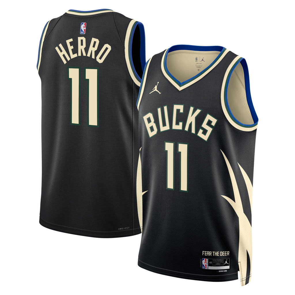 Tyler Herro Milwaukee Bucks Statement Edition Swingman Jersey - Hunter Green - Unisex