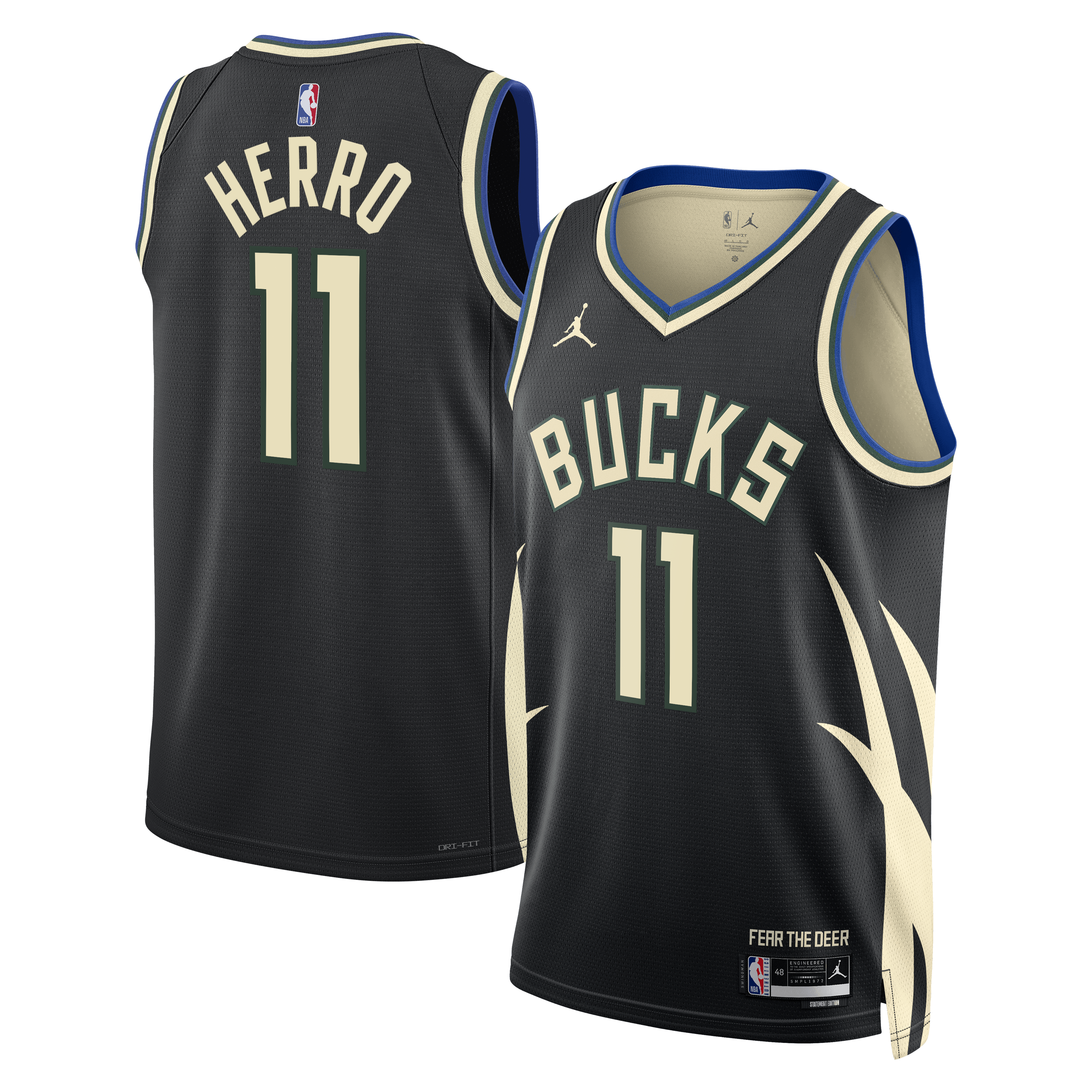Tyler Herro Milwaukee Bucks Statement Edition Swingman Jersey - Hunter Green - Unisex