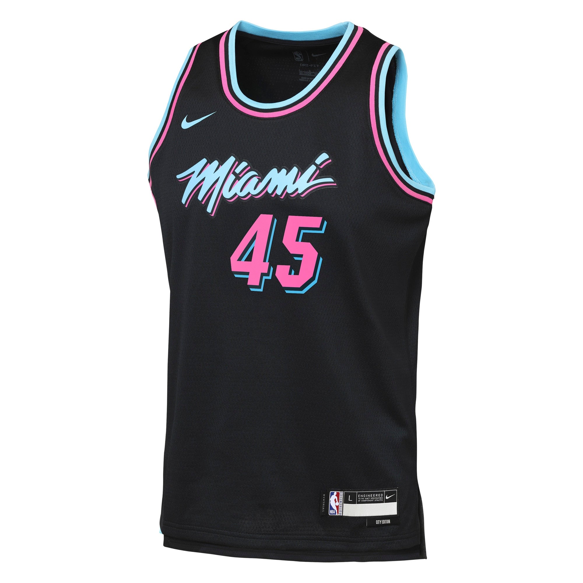 Davion Mitchell Miami Heat 2025/26 City Edition Swingman Jersey - Black - Youth
